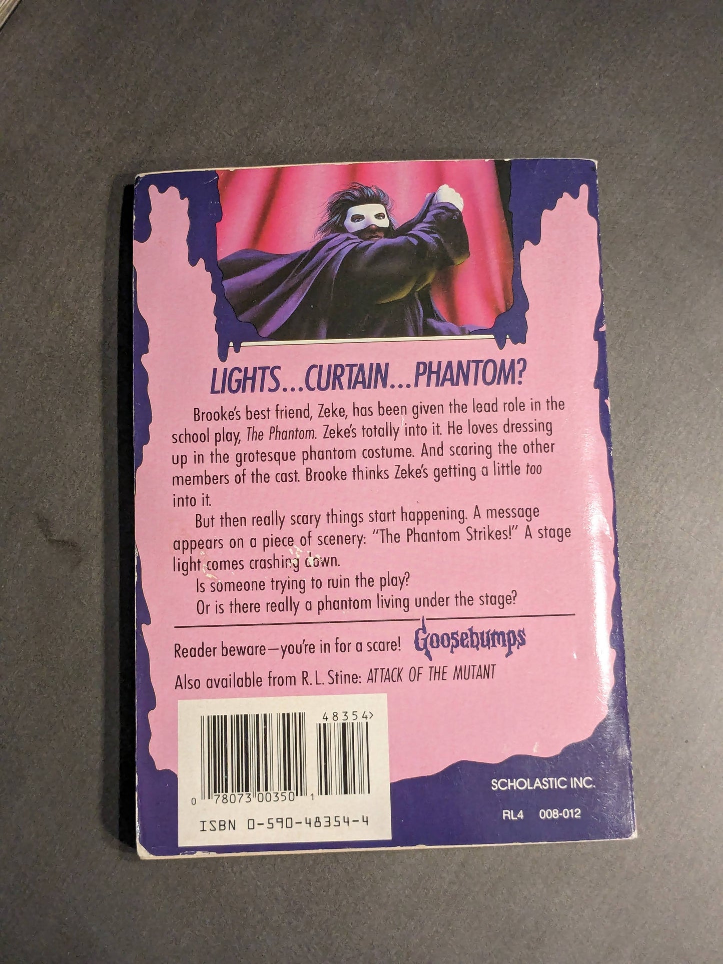 Phantom of the Auditorium (Goosebumps #24) R.L. Stine Vintage Paperback