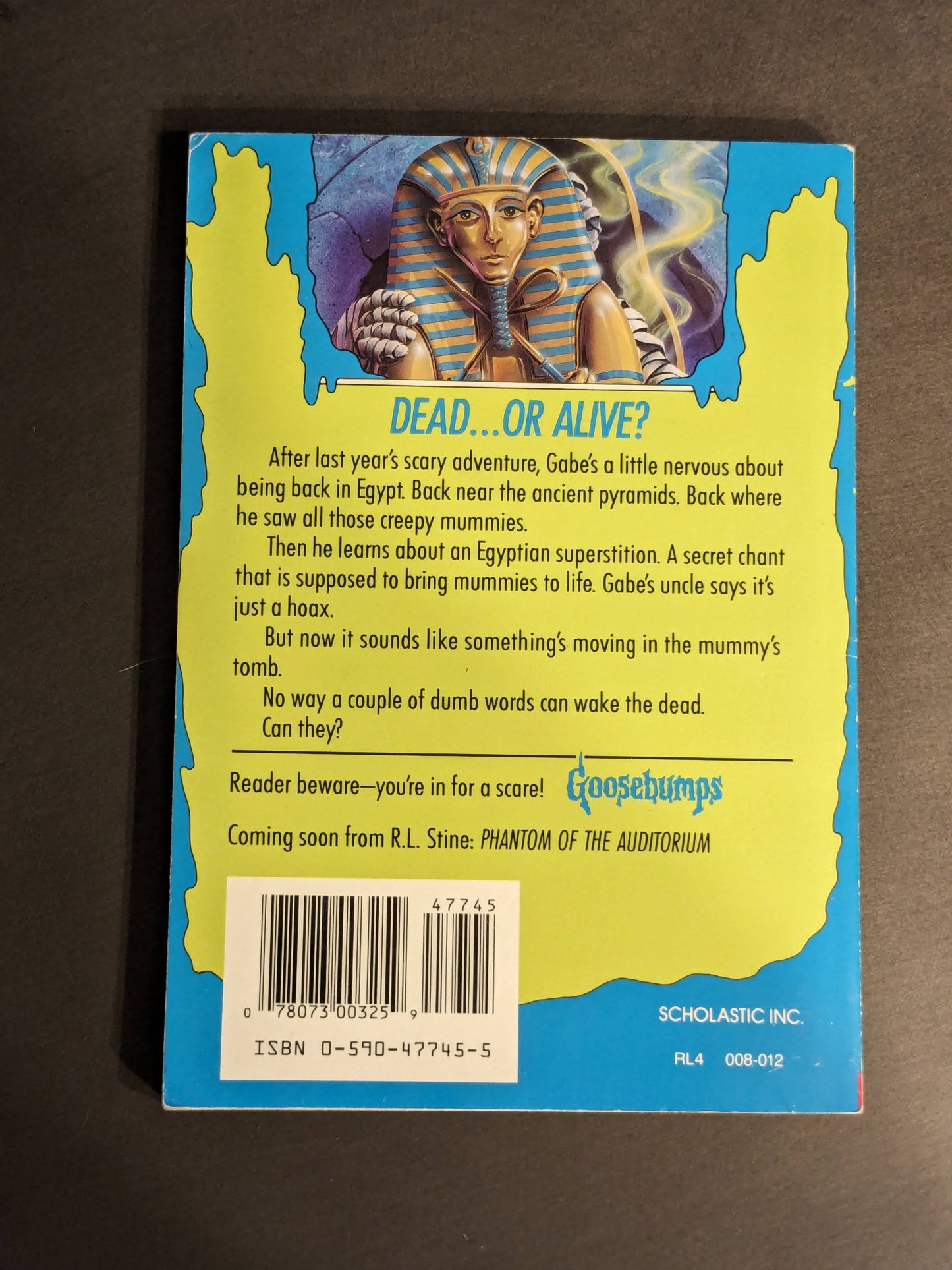 Return of the Mummy (Goosebumps #23) R.L. Stine Vintage Paperback