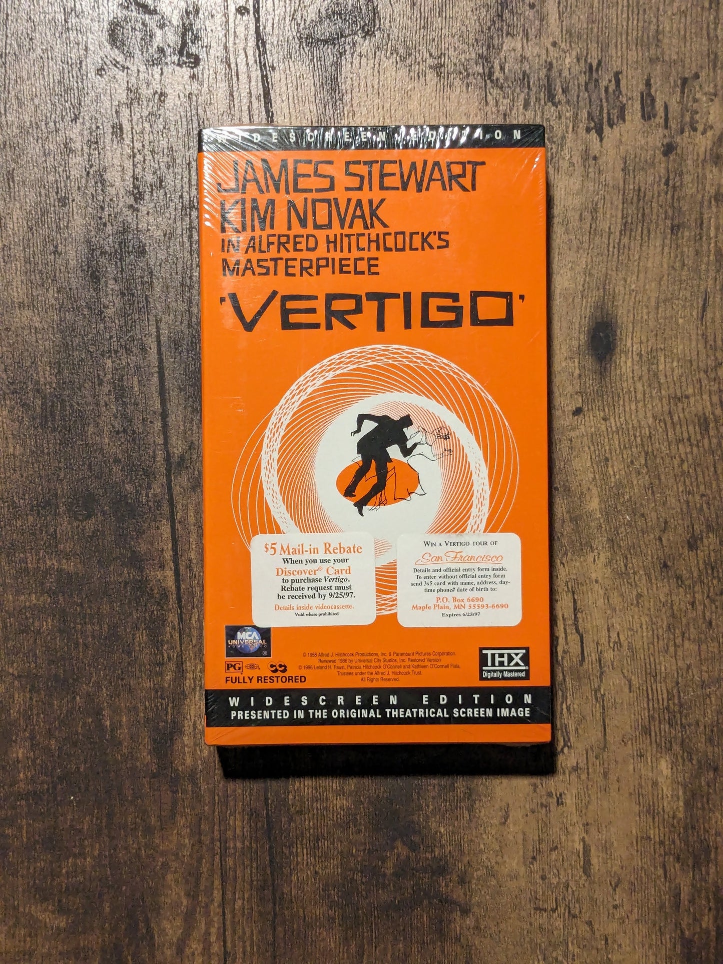 Vertigo (VHS 1997) Restored Remastered Widescreen Version - Sealed 1958 Movie