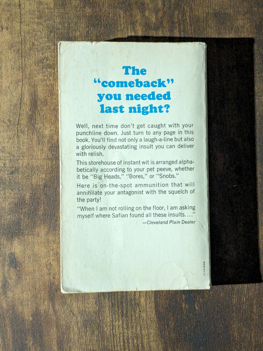 Two-Thousand Insults for All Occasions (Vintage Paperback) by Louis A. Safian