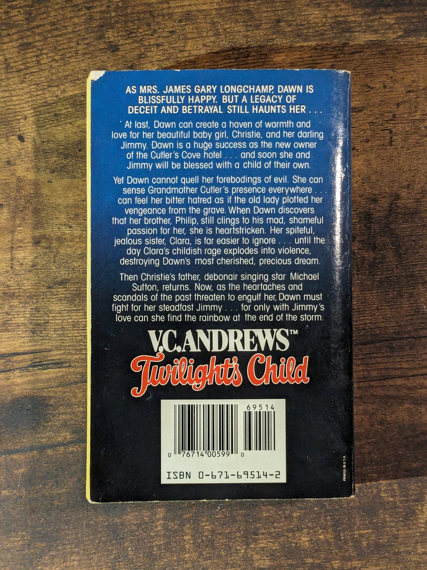 Twilight's Child (Cutler #3) by V.C. Andrews - Vintage Paperback