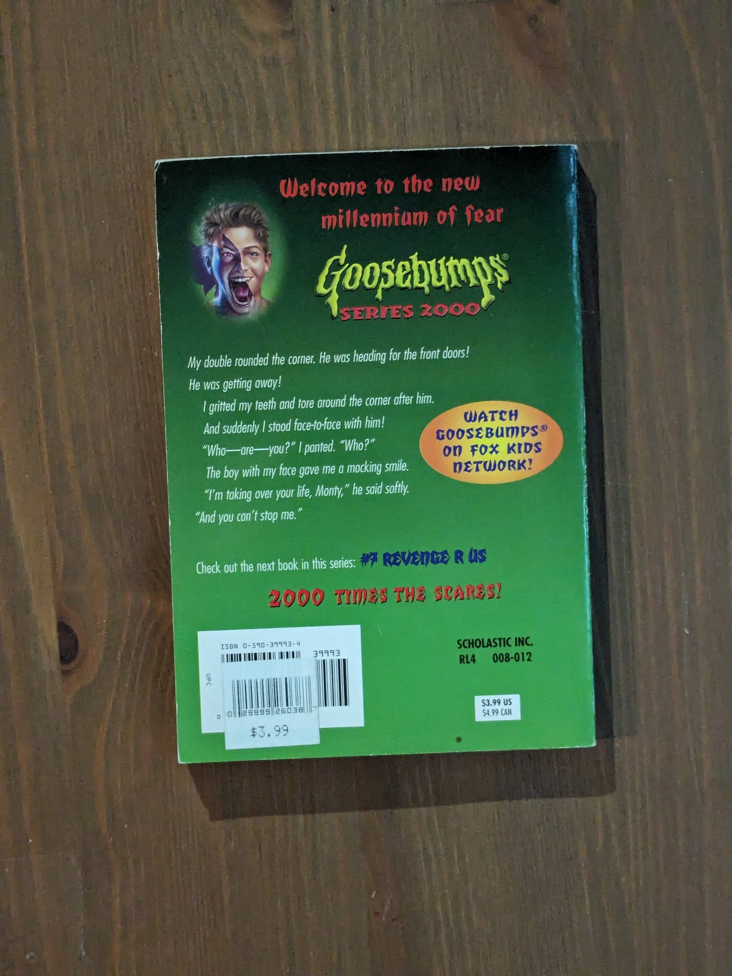 I Am Your Evil Twin (Goosebumps 2000 #6) by R.L. Stine - Vintage Paperback