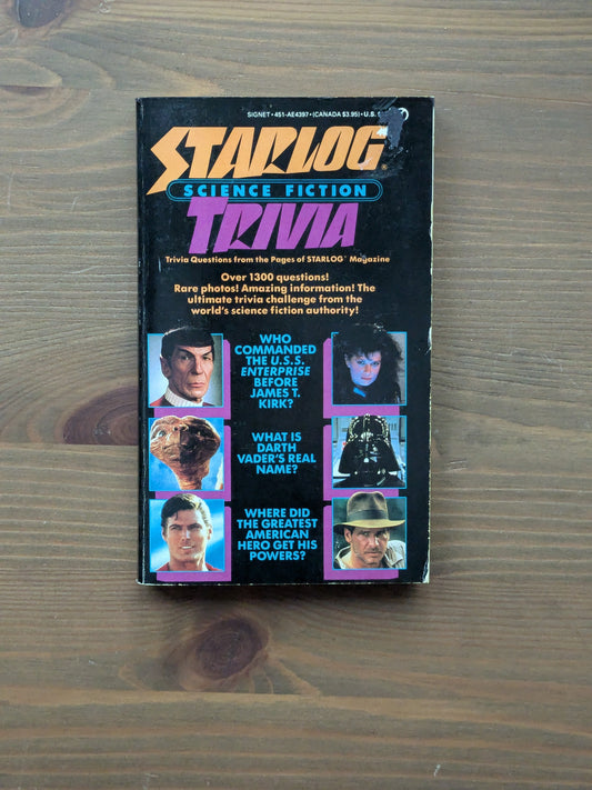 Starlog Science Fiction Trivia (Vintage Paperback) David Hutchison