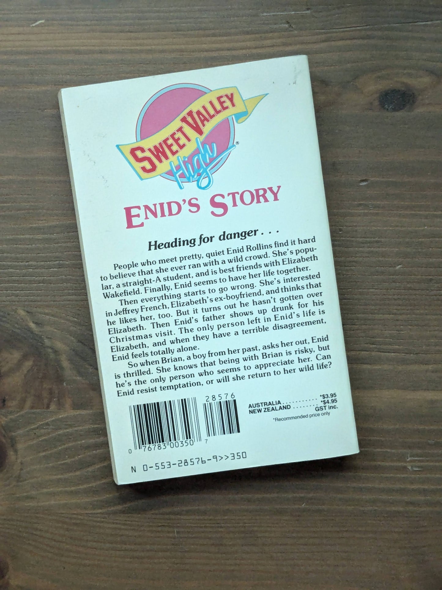 Enid's Story (Sweet Valley High Super Star #3) by Francine Pascal - Vintage Paperback
