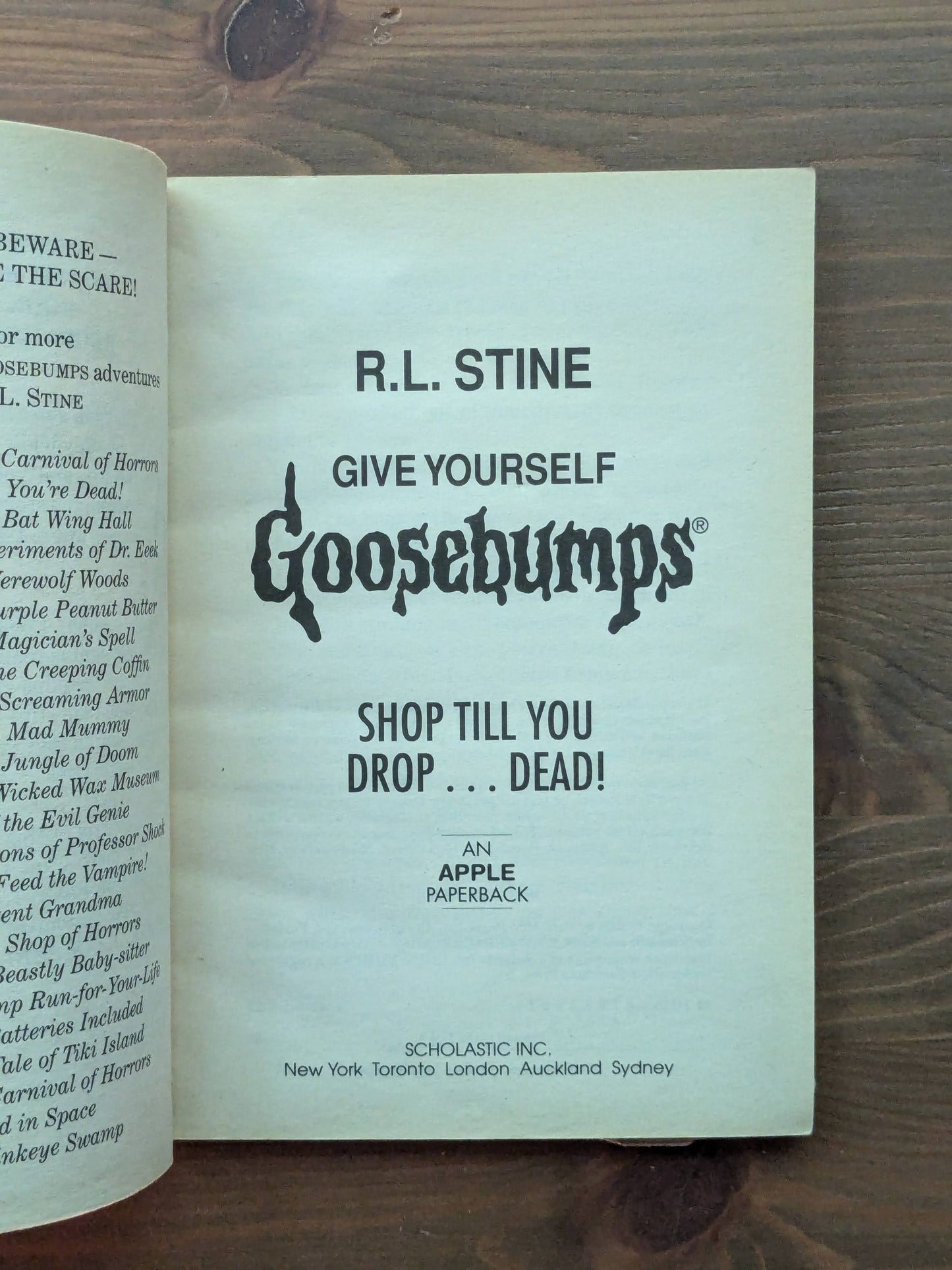 Shop 'Til You Drop...Dead! (Give Yourself Goosebumps #25) by R.L. Stine - Vintage Paperback