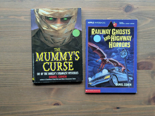 2pk Railway Ghosts & Mummy's Curse - Daniel Cohen Vintage Paperbacks