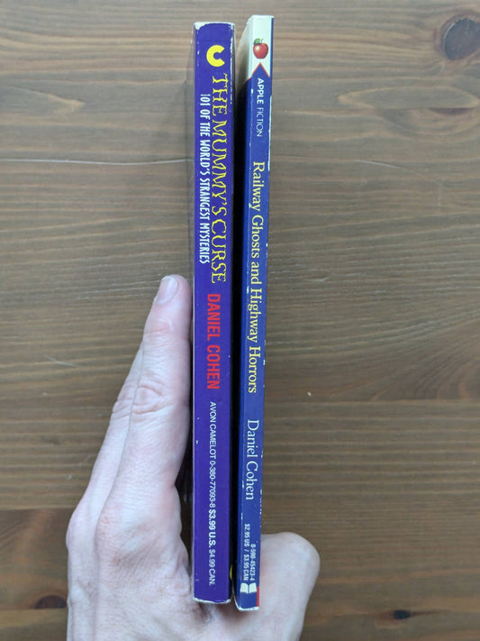 2pk Railway Ghosts & Mummy's Curse - Daniel Cohen Vintage Paperbacks