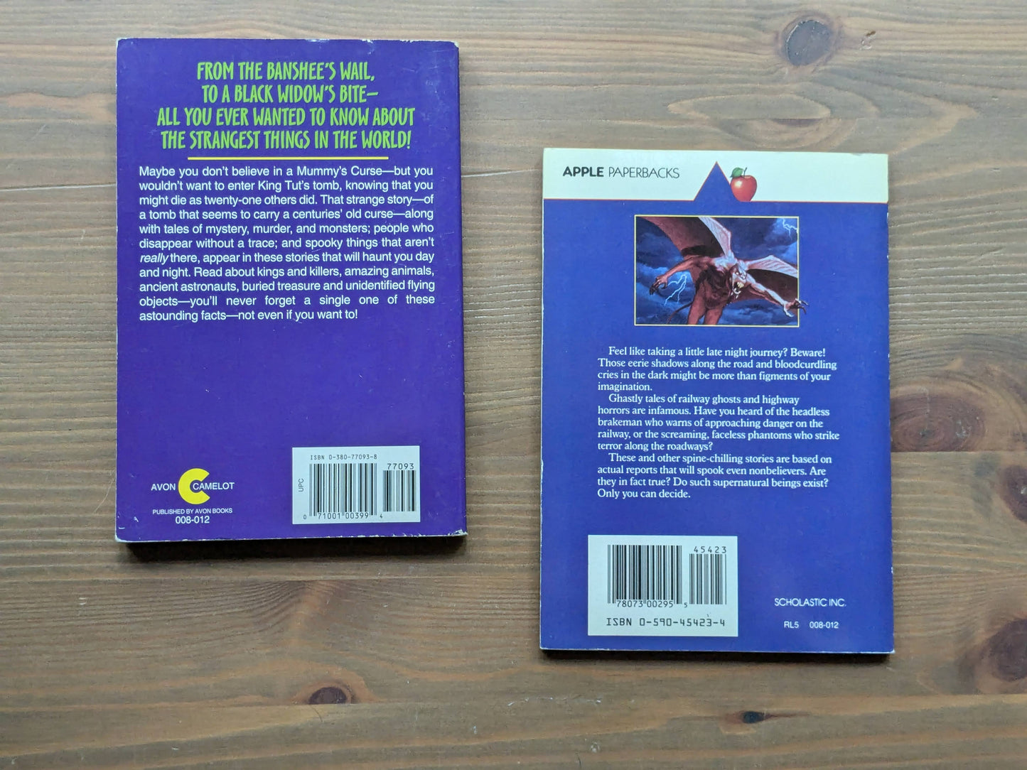 2pk Railway Ghosts & Mummy's Curse - Daniel Cohen Vintage Paperbacks