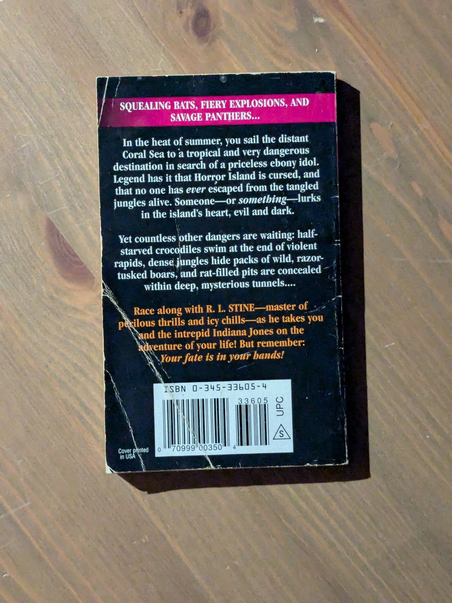 Curse of Horror Island, The (Indiana Jones) by R.L. Stine - Vintage Paperback