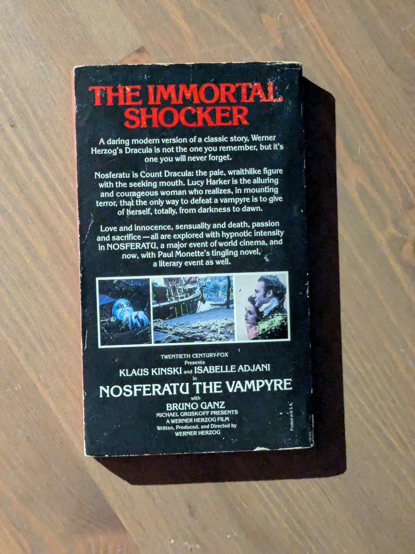 Nosferatu: The Vampyre (RARE Vintage Paperback) by Paul Monette