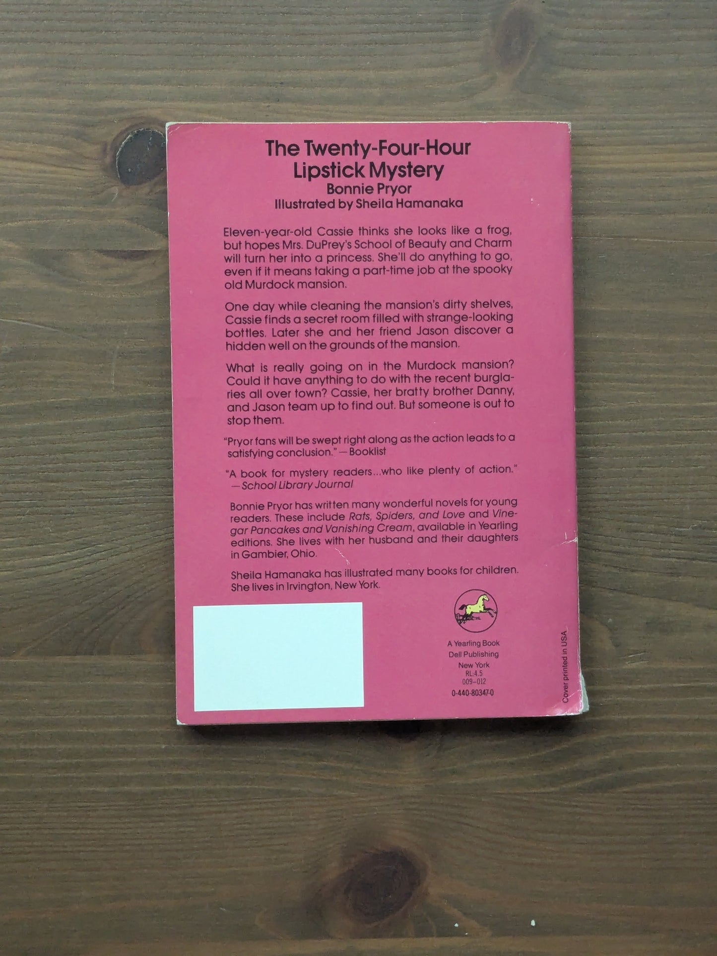 Twenty-Four-Hour Lipstick Mystery, The (Vintage Paperback) by Bonnie Pryor
