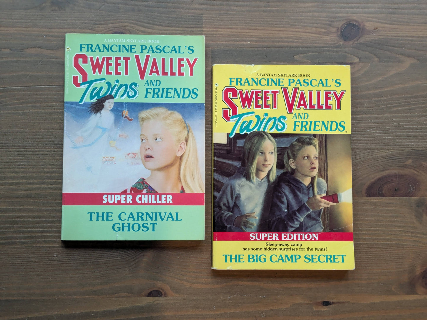 Sweet Valley Twins & Friends (2-Pack Vintage Paperbacks) by Francine Pascal - Carnival Ghost, Big Camp Secret