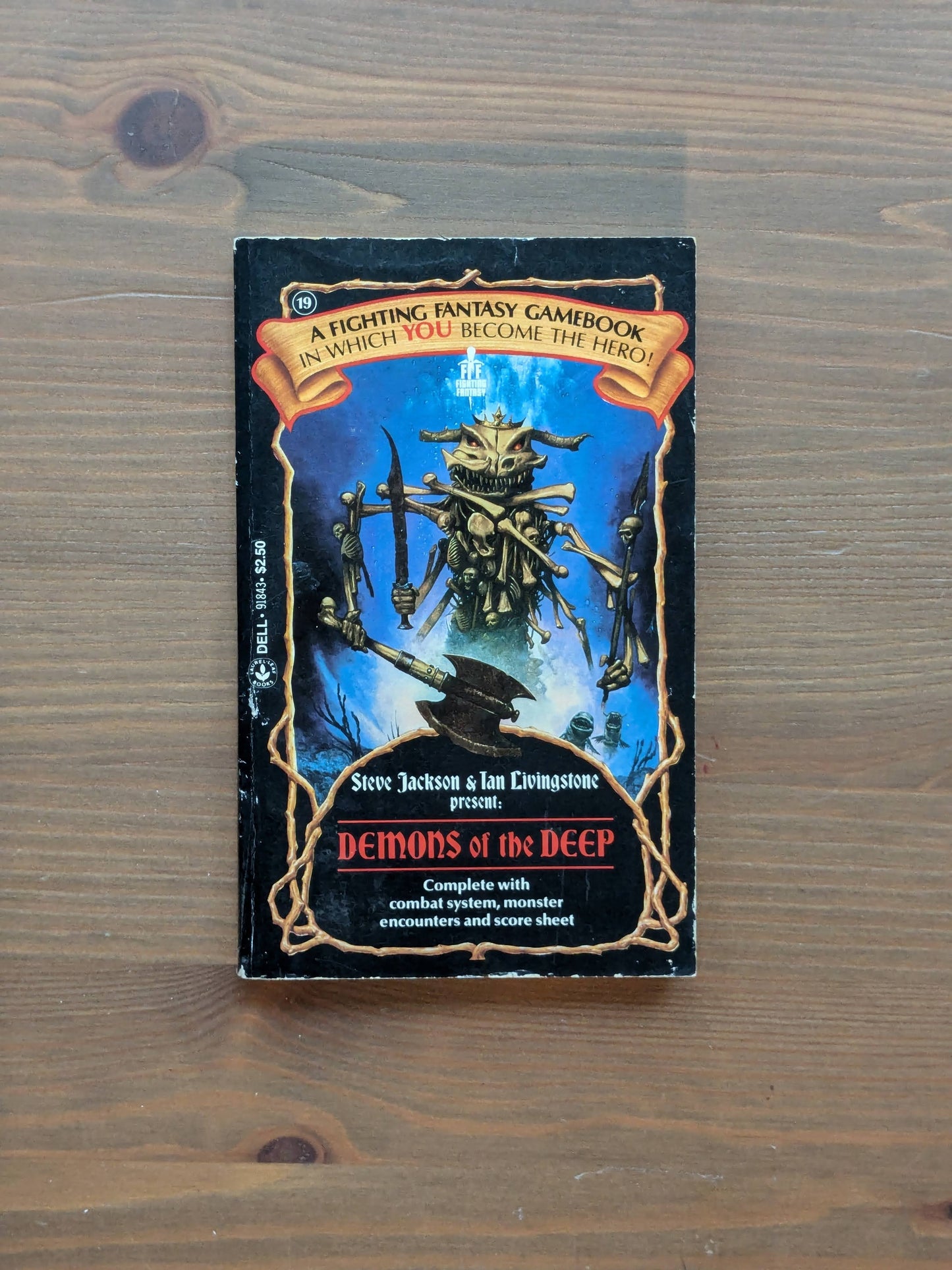 Demons of the Deep (Fighting Fantasy #19) by Steve Jackson - Rare Vintage Paperback