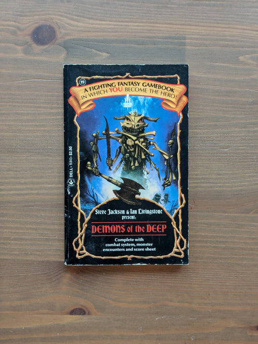 Demons of the Deep (Fighting Fantasy #19) by Steve Jackson - Rare Vintage Paperback