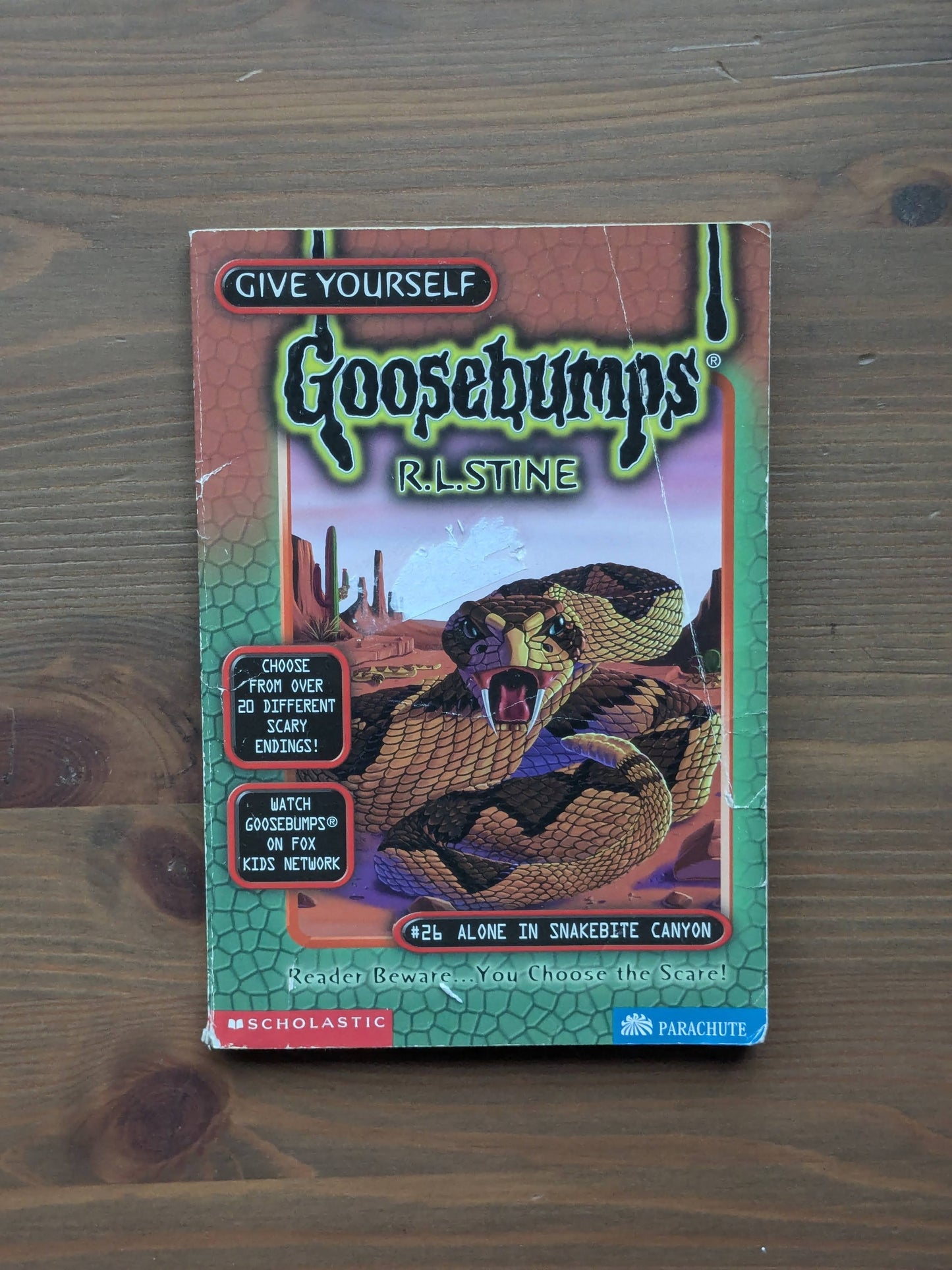 Alone in Snakebite Canyon (Give Yourself Goosebumps #26) by R.L. Stine - Vintage Paperback