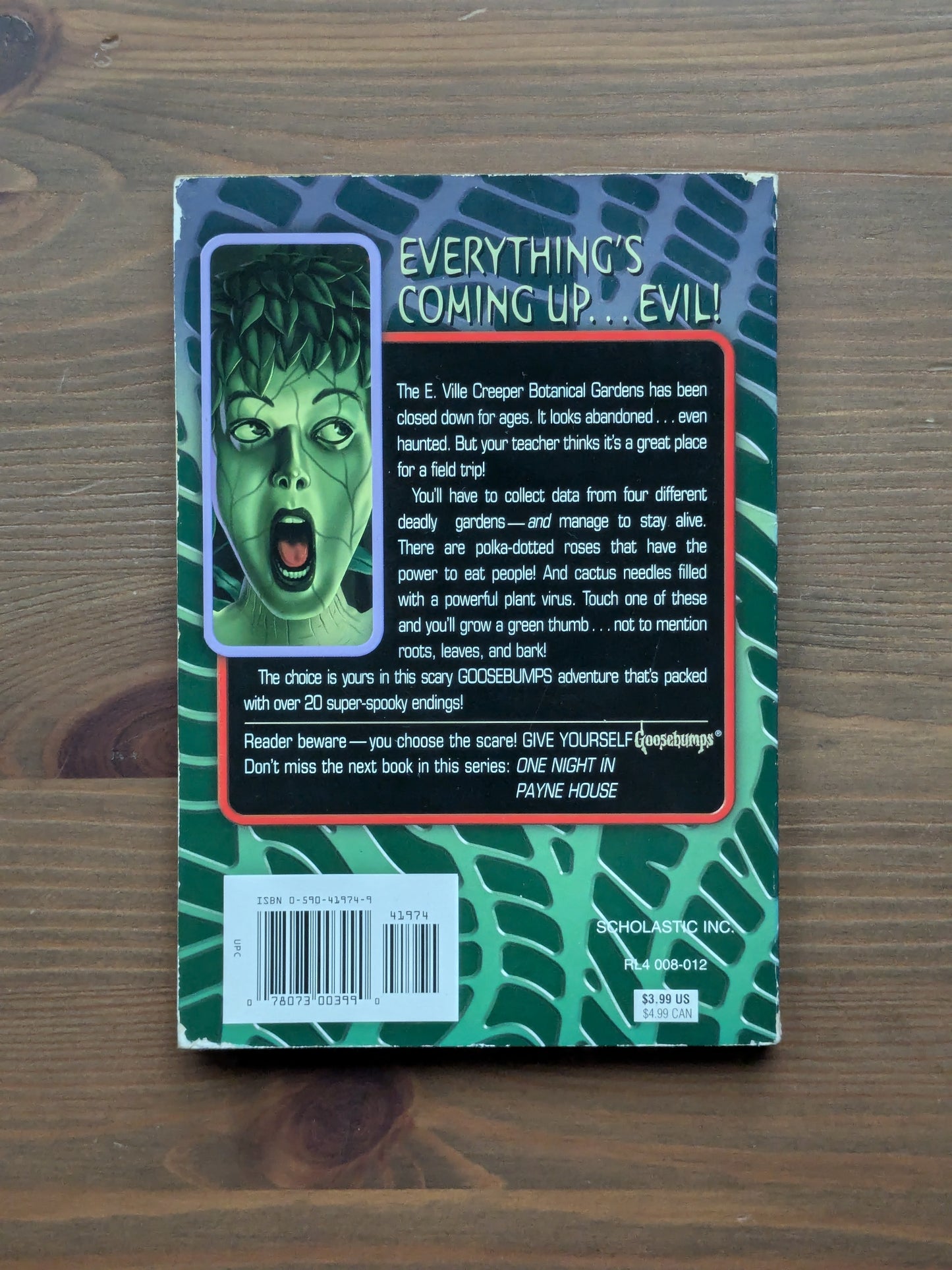 You're Plant Food! (Give Yourself Goosebumps #30) by R.L. Stine - Vintage Paperback