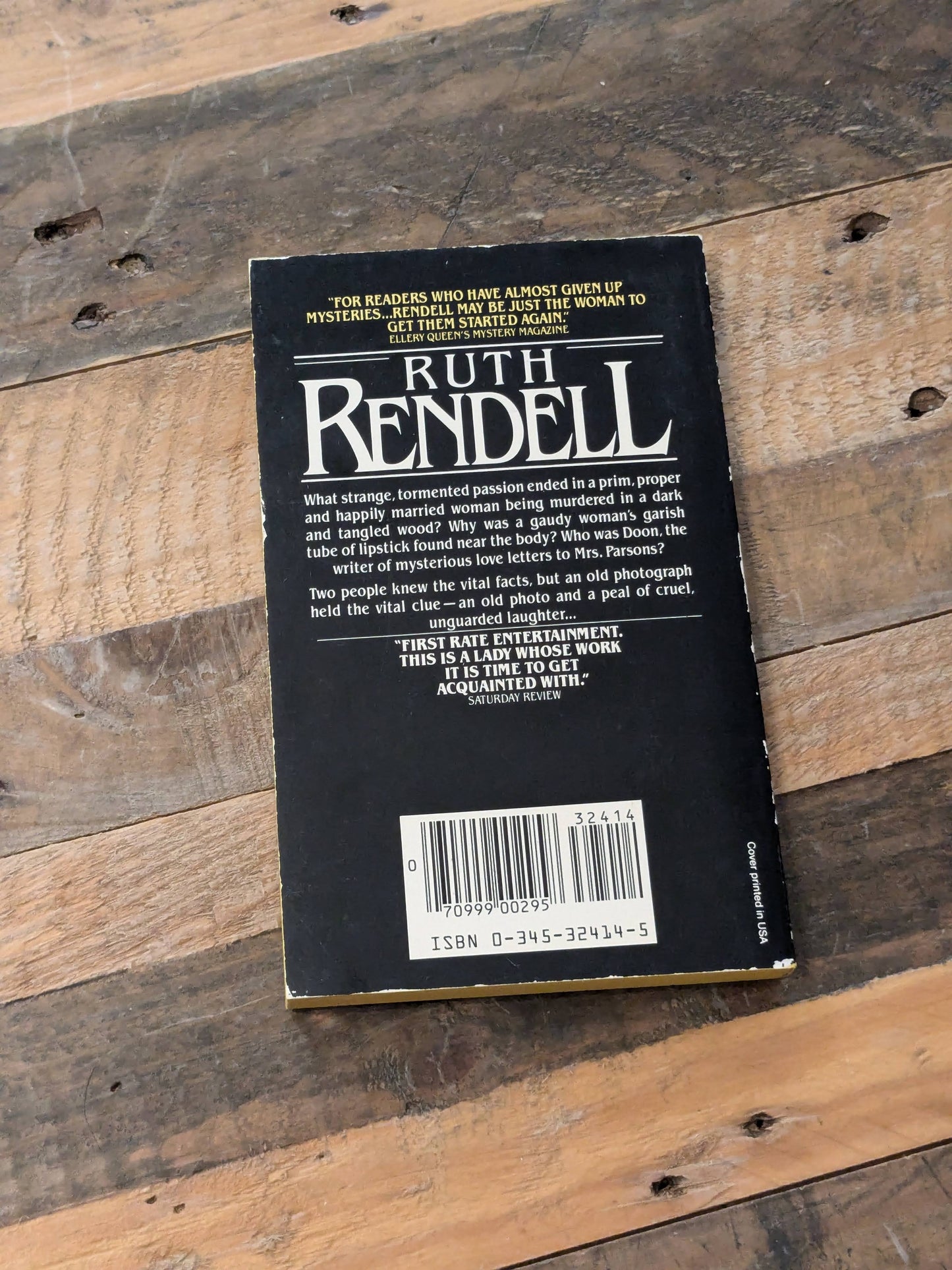 From Doon With Death (Inspector Wexford #1) by Ruth Rendell - Vintage Paperback
