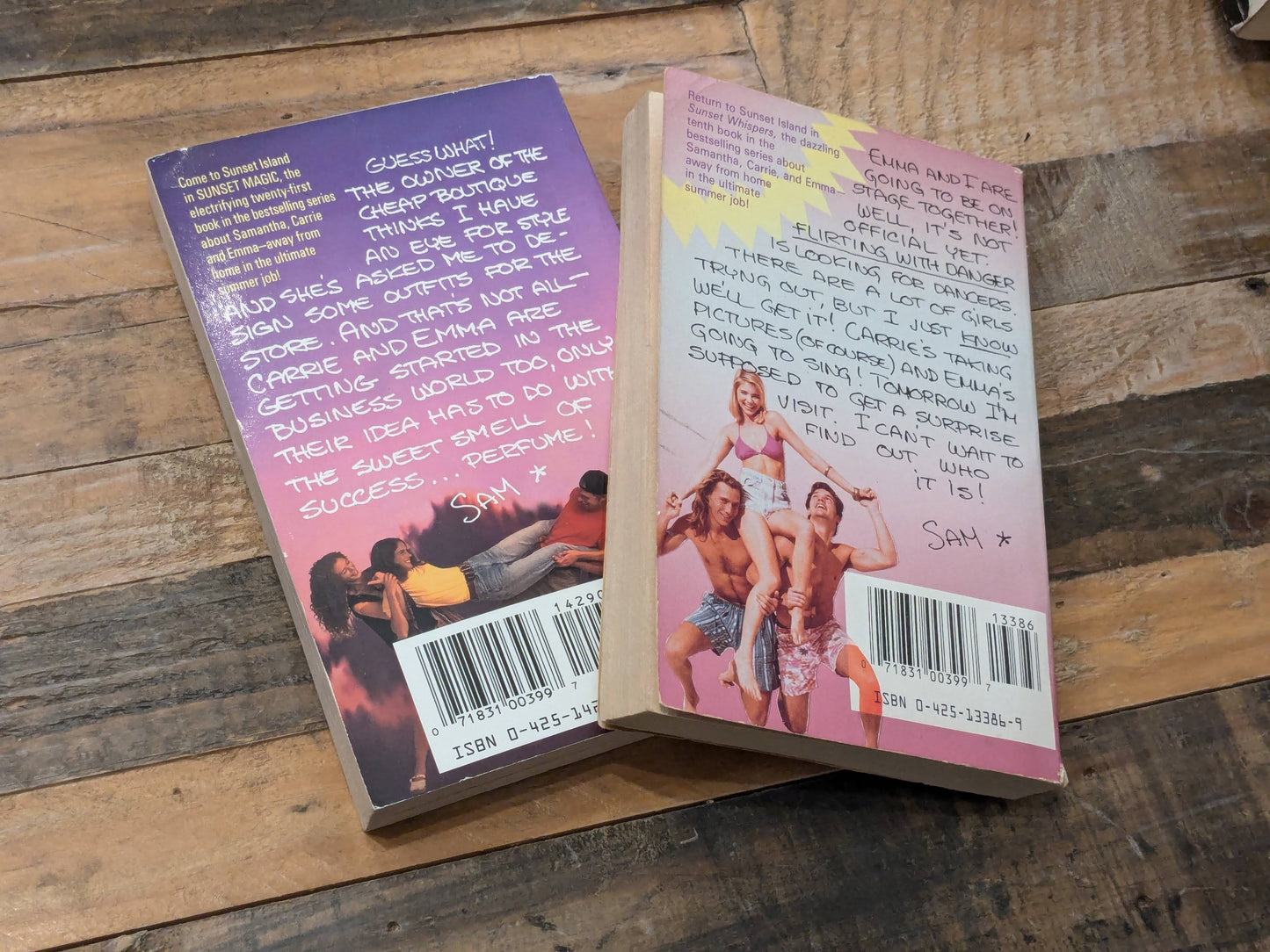 Sunset Island 2-Pack Set (Whispers/Magic) by Cherie Bennett - Vintage Paperbacks