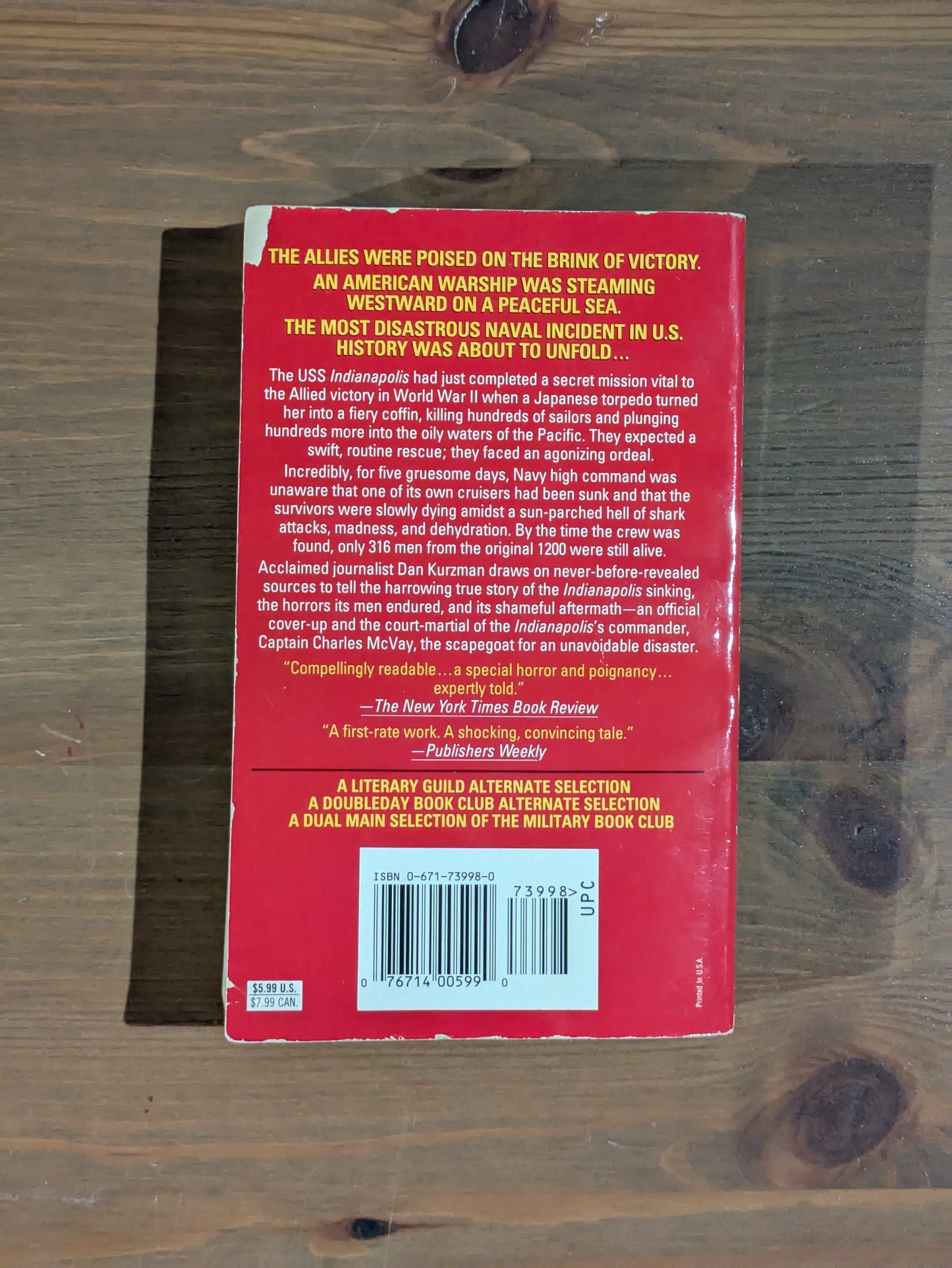 Fatal Voyage: The Sinking of the USS Indianapolis (Vintage Paperback) by Dan Kurzman