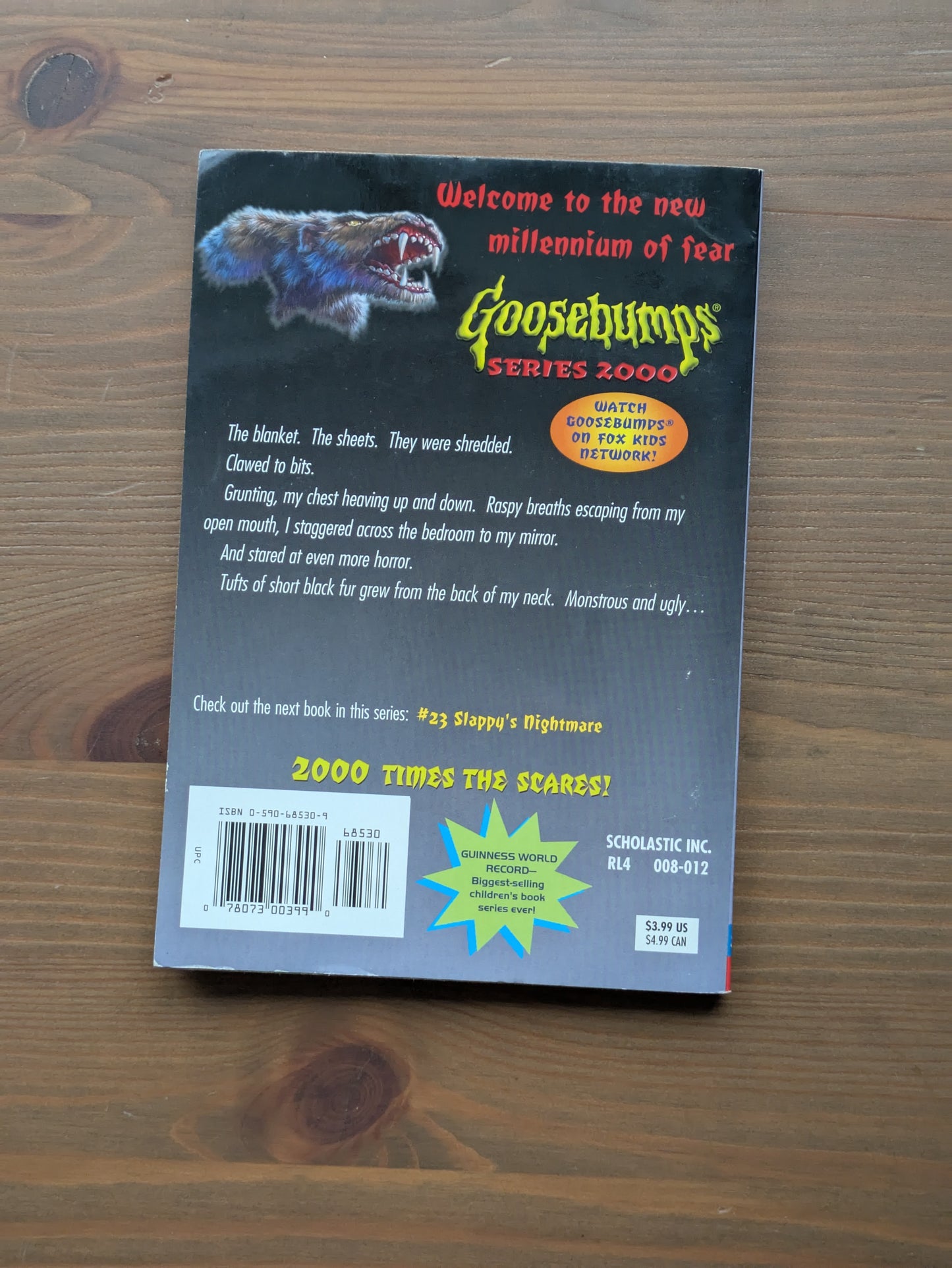 Full Moon Fever (Goosebumps 2000 #22) by R.L. Stine - Vintage Paperback