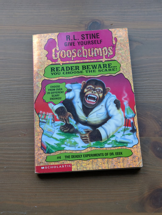 Deadly Experiments of Dr. Eeek, The (Give Yourself Goosebumps #4) by R.L. Stine - Vintage Paperback