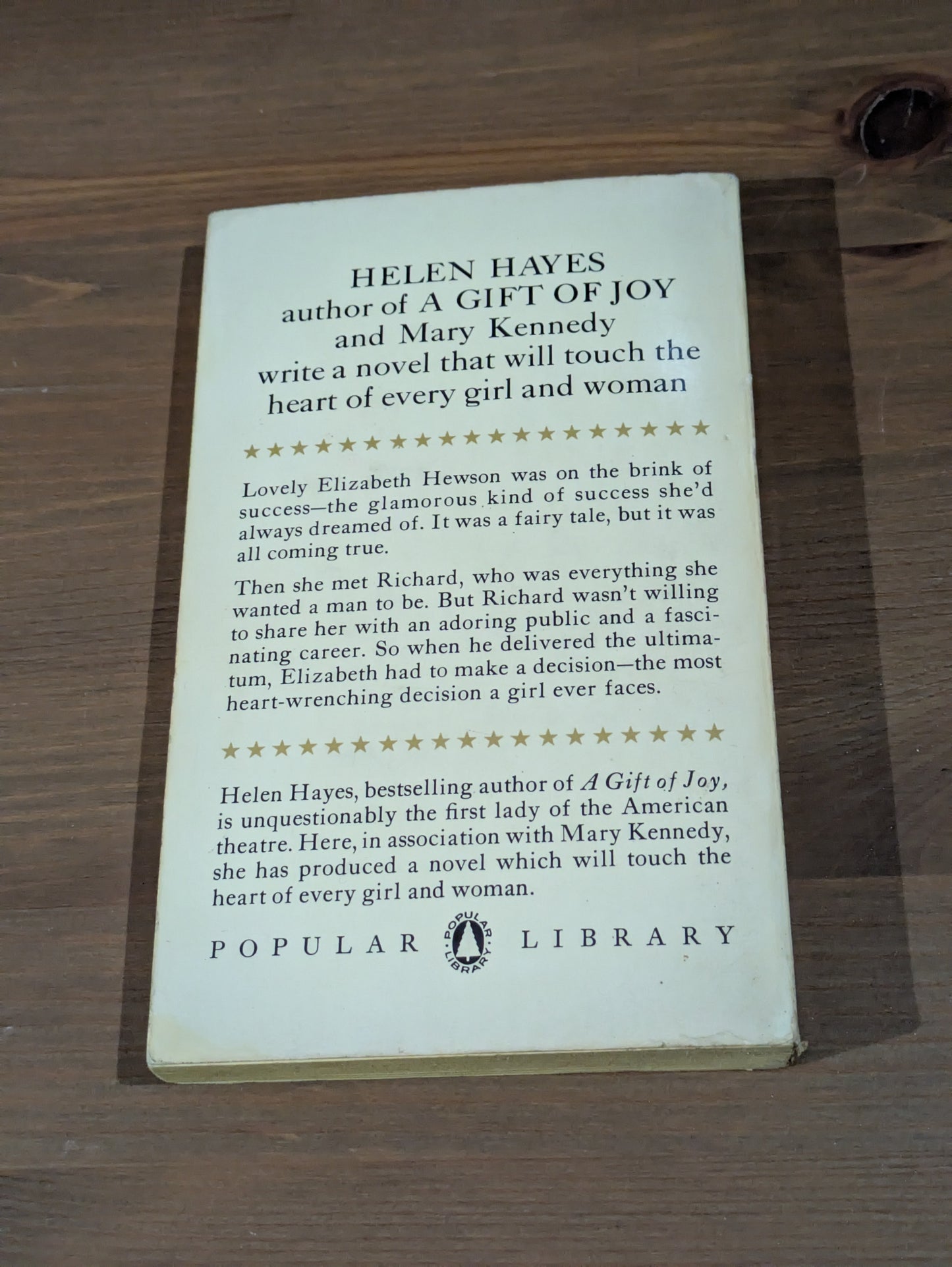Star on Her Forehead (Vintage Paperback) by Helen Hayes, Mary Kennedy