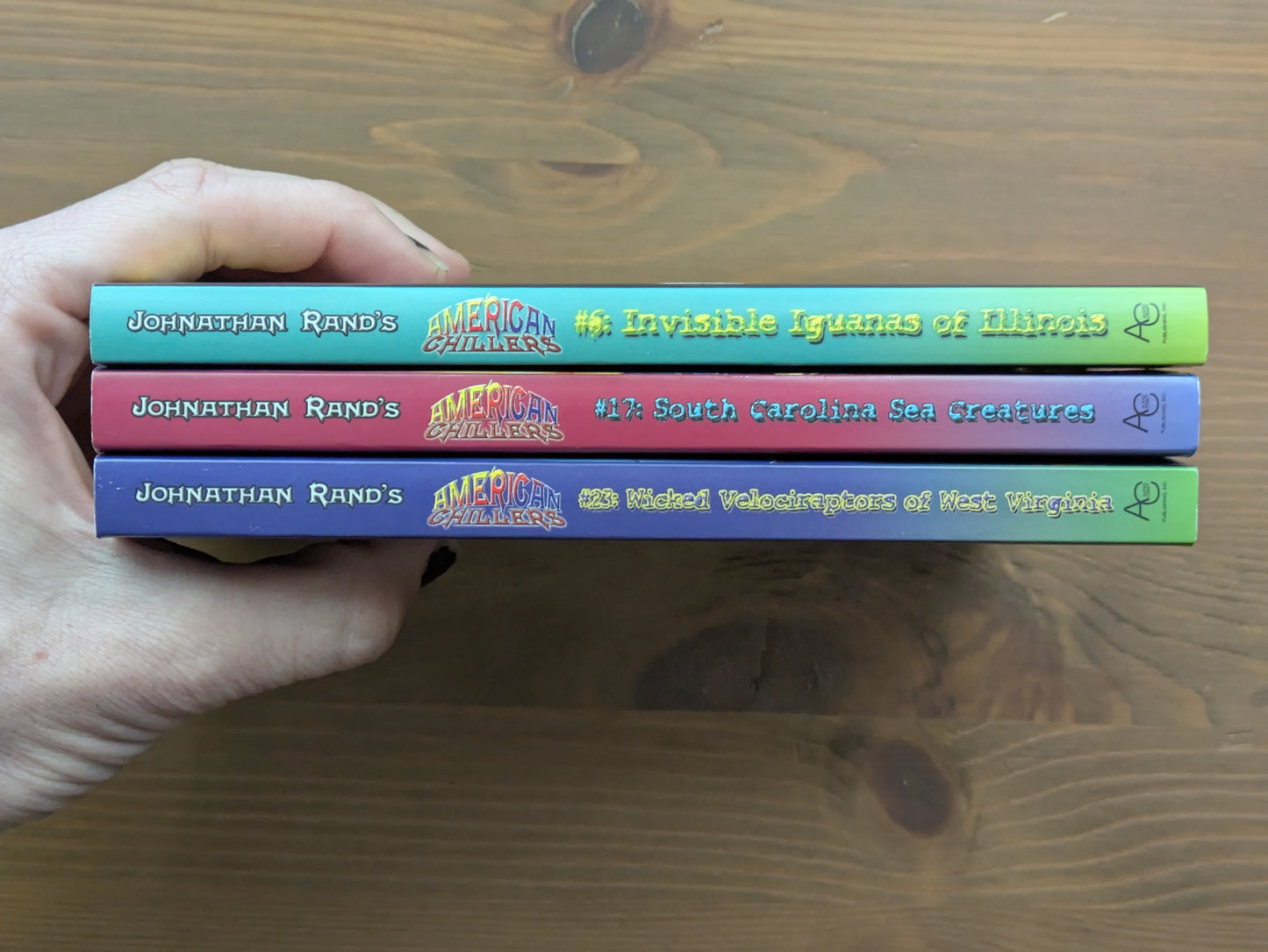 American Chillers #6, 17 23 (3-pack Paperbacks) by Jonathan Rand Spooky - Autographed