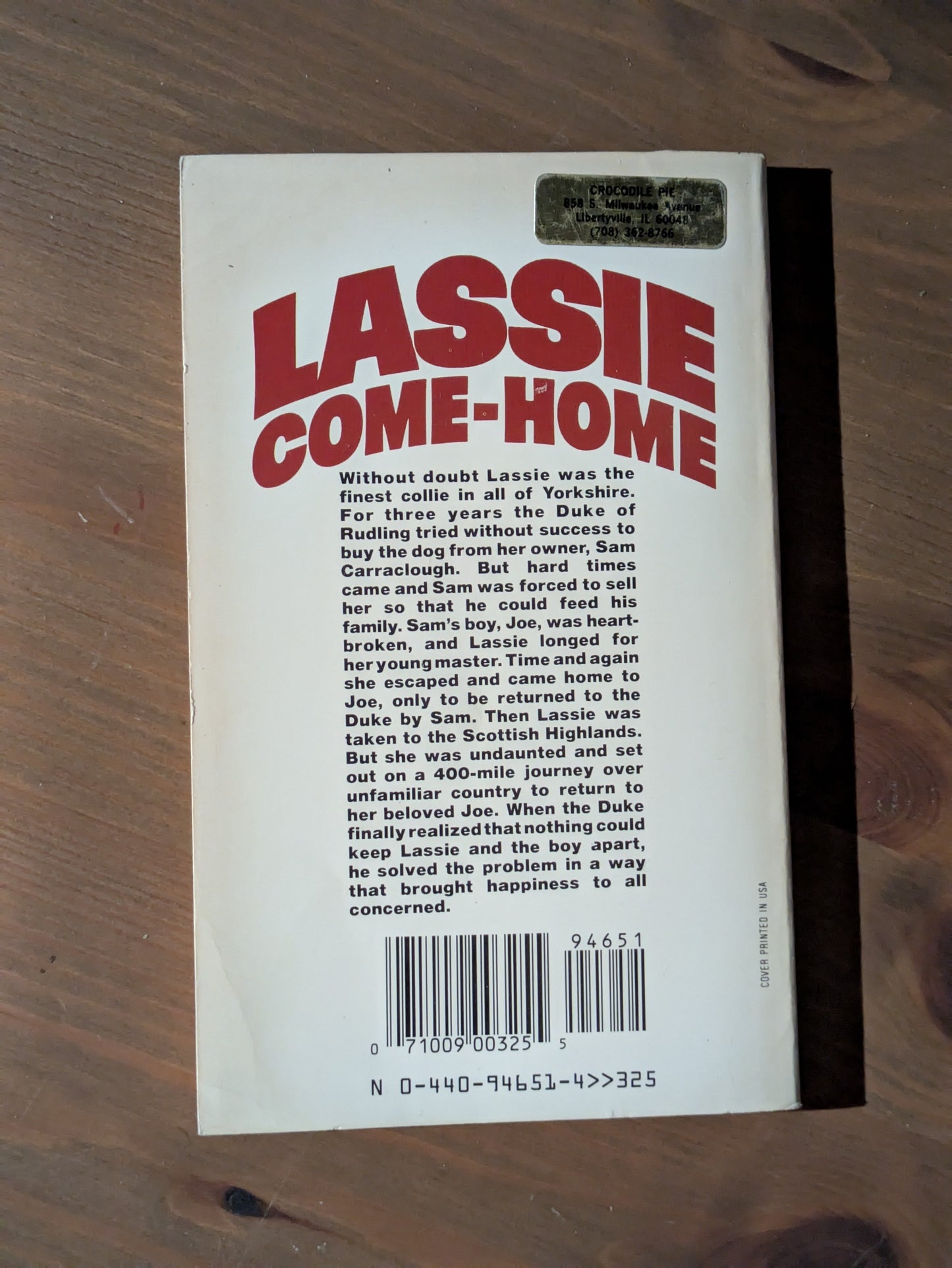 Lassie Come Home (Vintage Paperback) by Eric Knight