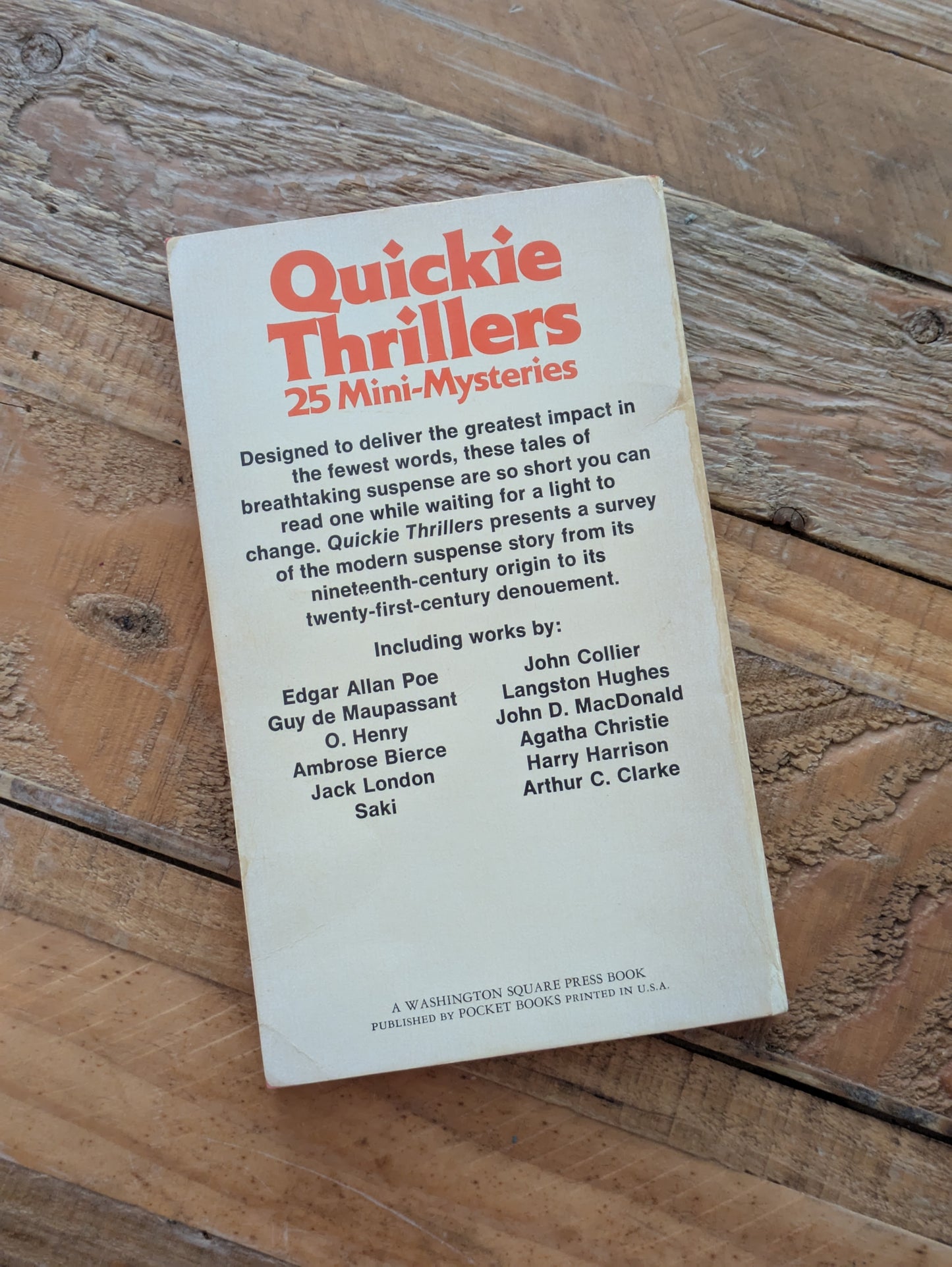 Quickie Thrillers: 25 Mini-Mysteries (Vintage Paperback) by Arthur Liebman