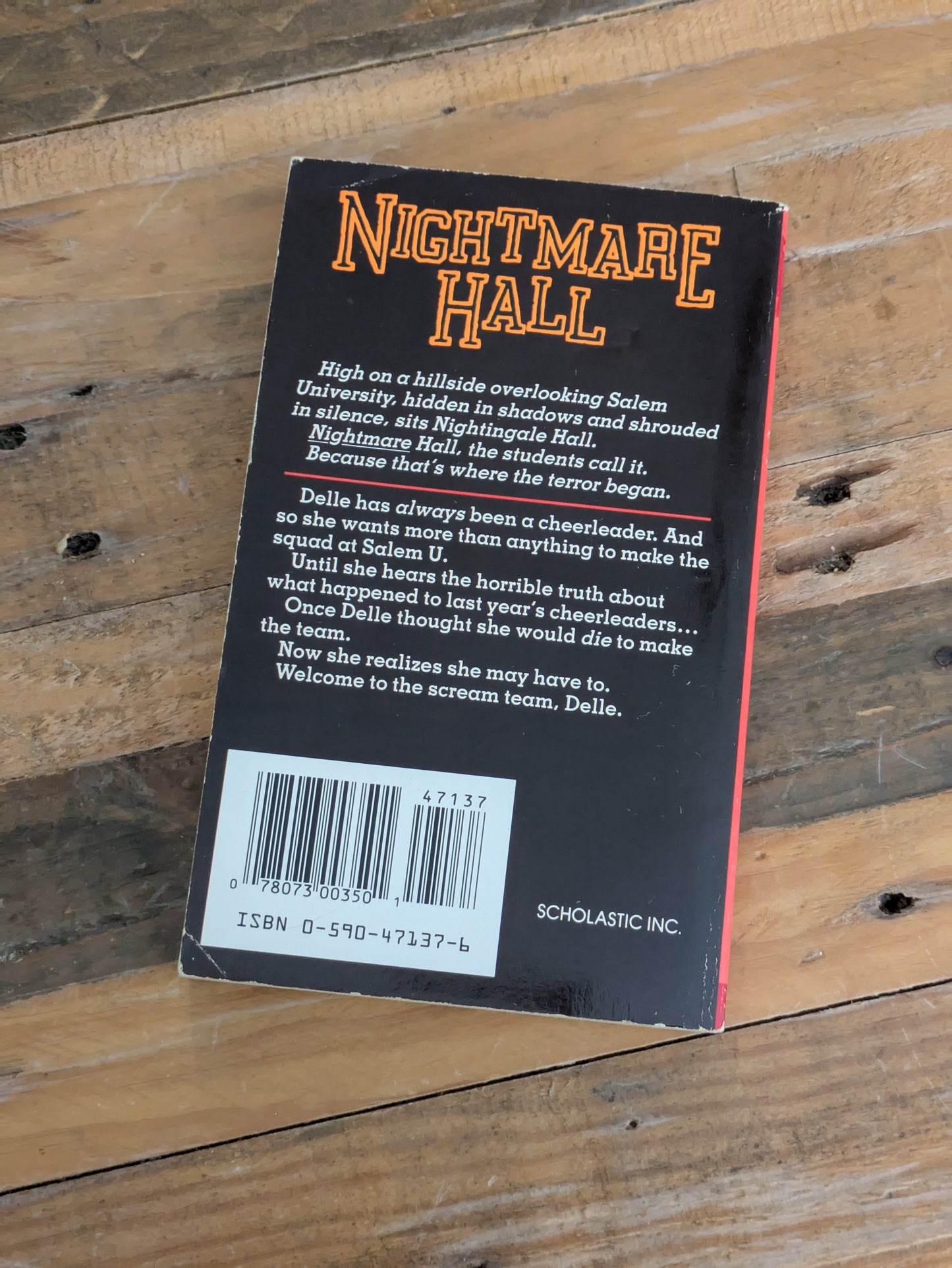 Scream Team, The (Nightmare Hall #5) by Diane Hoh - Vintage Paperback