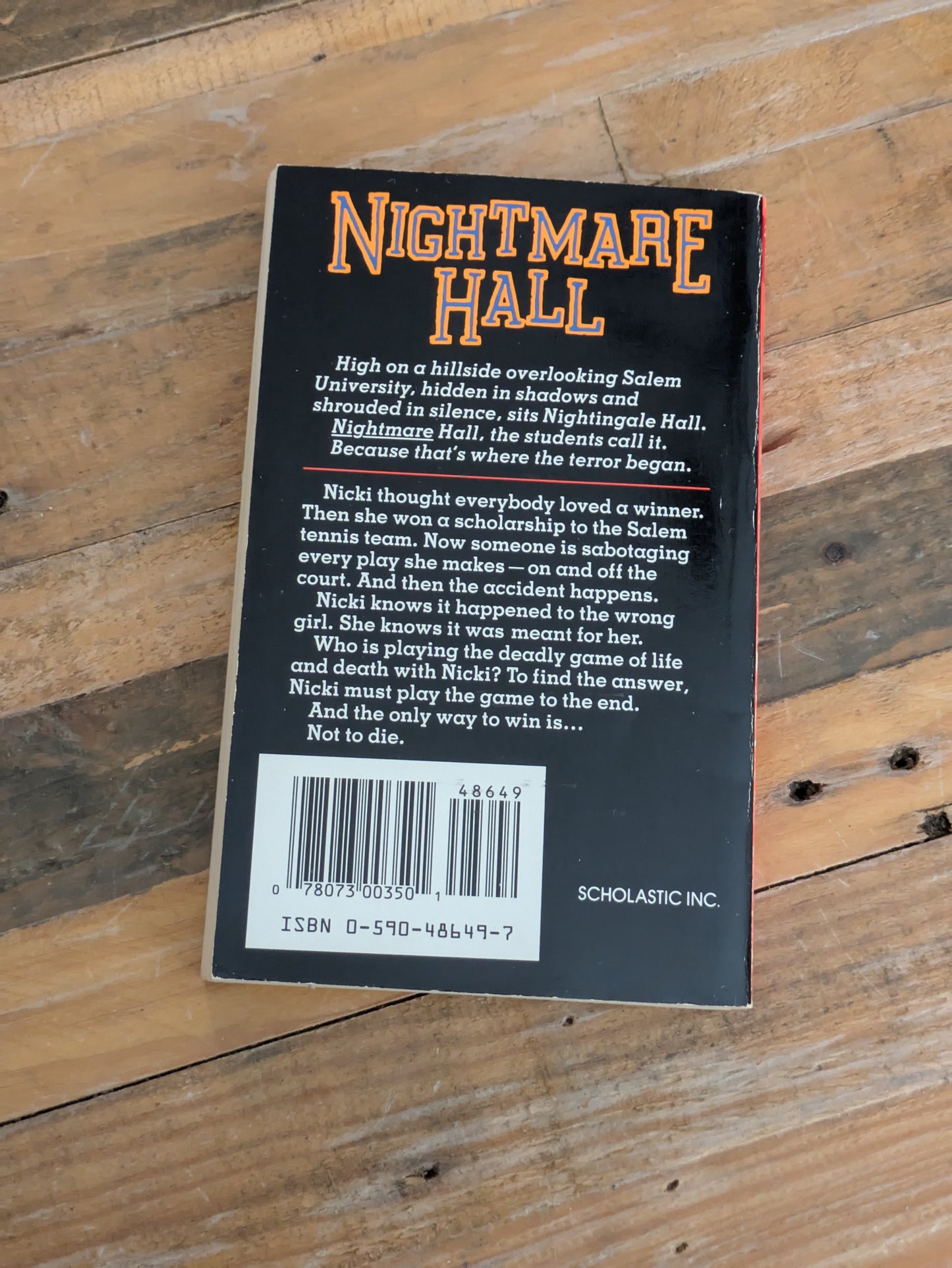Win, Lose or Die (Nightmare Hall #18) by Diane Hoh - Vintage Paperback