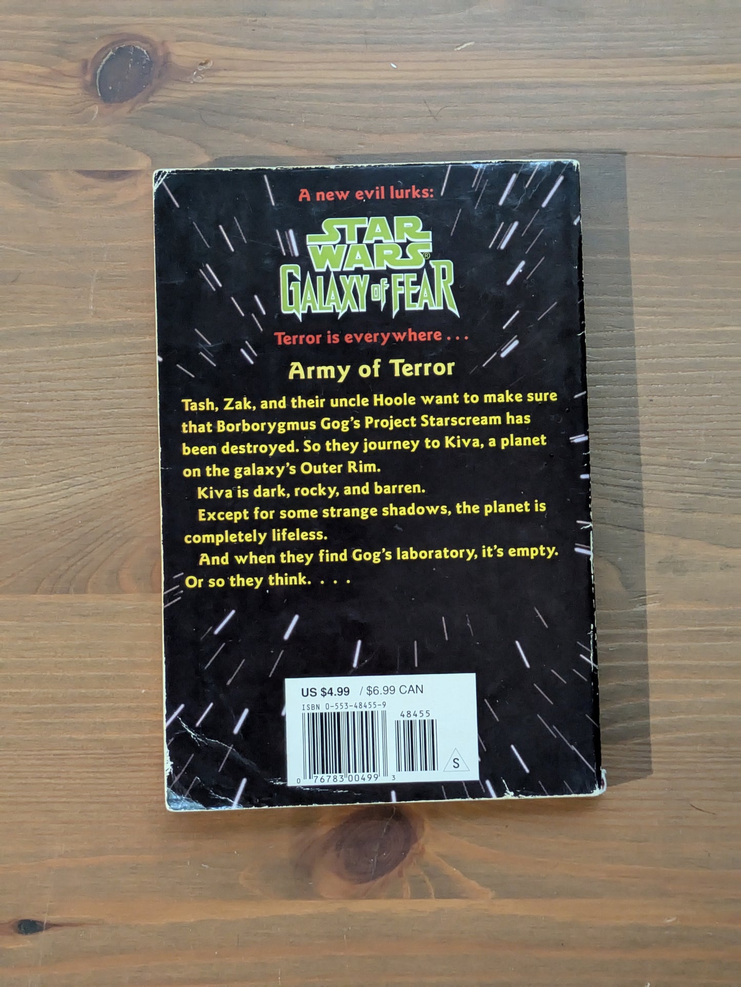 Army of Terror (Star Wars: Galaxy of Fear #6) by John Whitman - Vintage Paperback