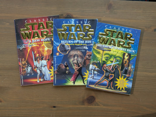 Classic Star Wars Trilogy Movie Novelizations - A New Hope, Return of the Jedi, Empire Strikes Back (Vintage Paperback Trilogy)