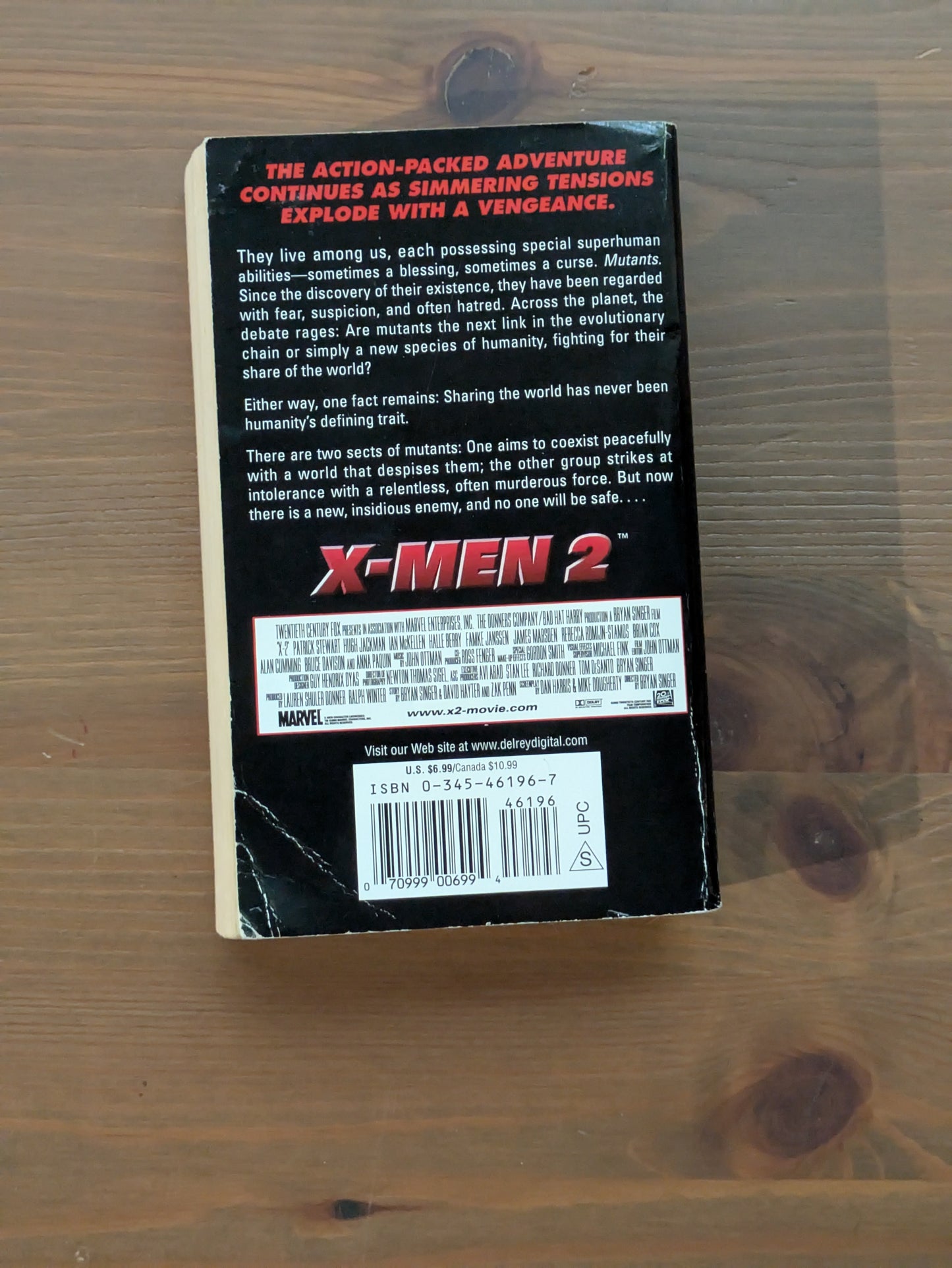 X-Men 2 (Movie Novelization) by Chris Claremont - Vintage Paperback