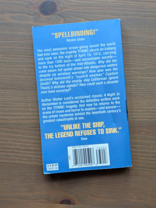 Night Lives On, The: Untold Stories & Secrets Behind the Titanic (Vintage Paperback) by Walter Lord