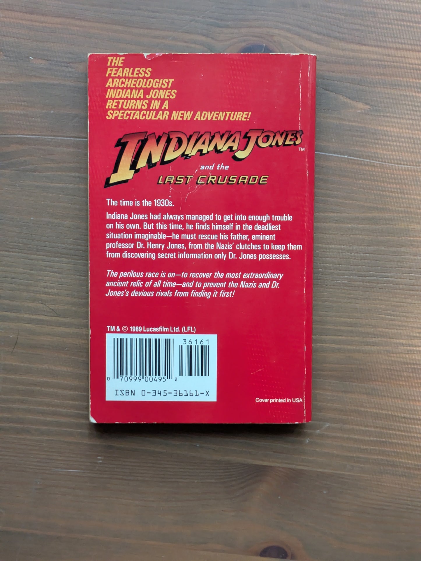 Indiana Jones and the Last Crusade (Vintage Paperback) by Ryder Windham