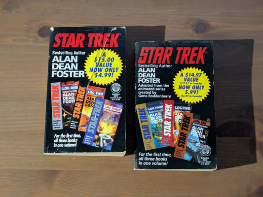 Star Trek Logs #1-6 (Paperback Book Set) by Alan Dean Foster - 1993 Anthologies