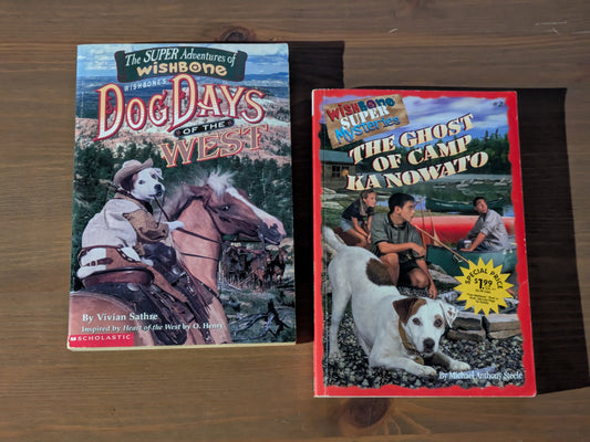 Wishbone Super Adventures (2-pack) Dog Days of the West, Ghost Camp of Ka Nowato - Vintage Paperbacks