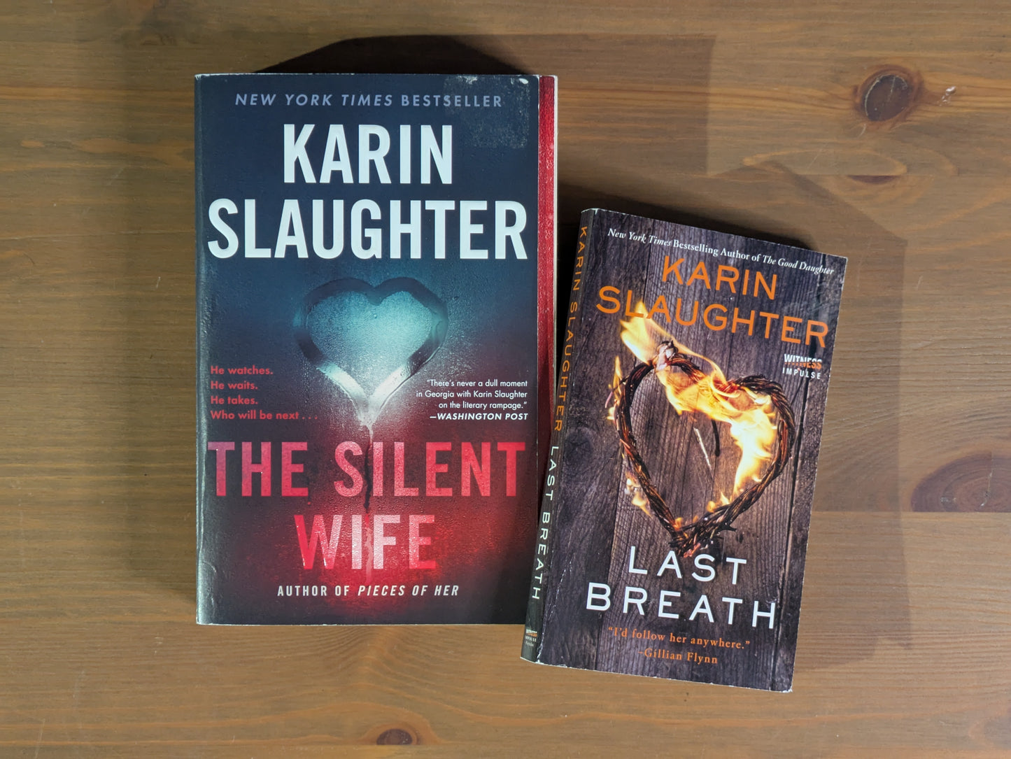 Karin Slaughter Thriller Set: Last Breath (Good Daughter) & Silent Wife (Will Trent) - Paperbacks
