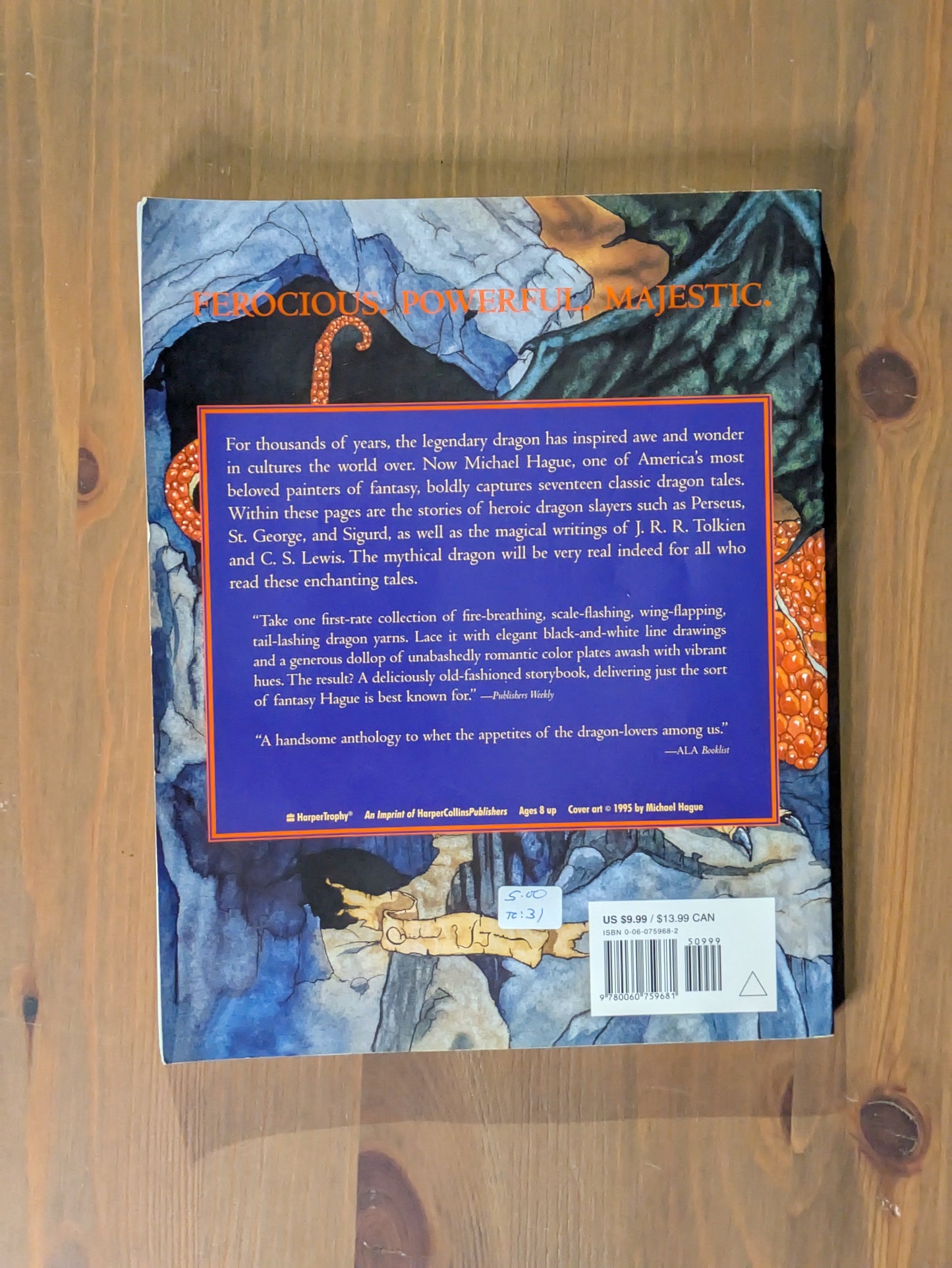 Book of Dragons, The (Vintage Paperback) Edited by Michael Hague