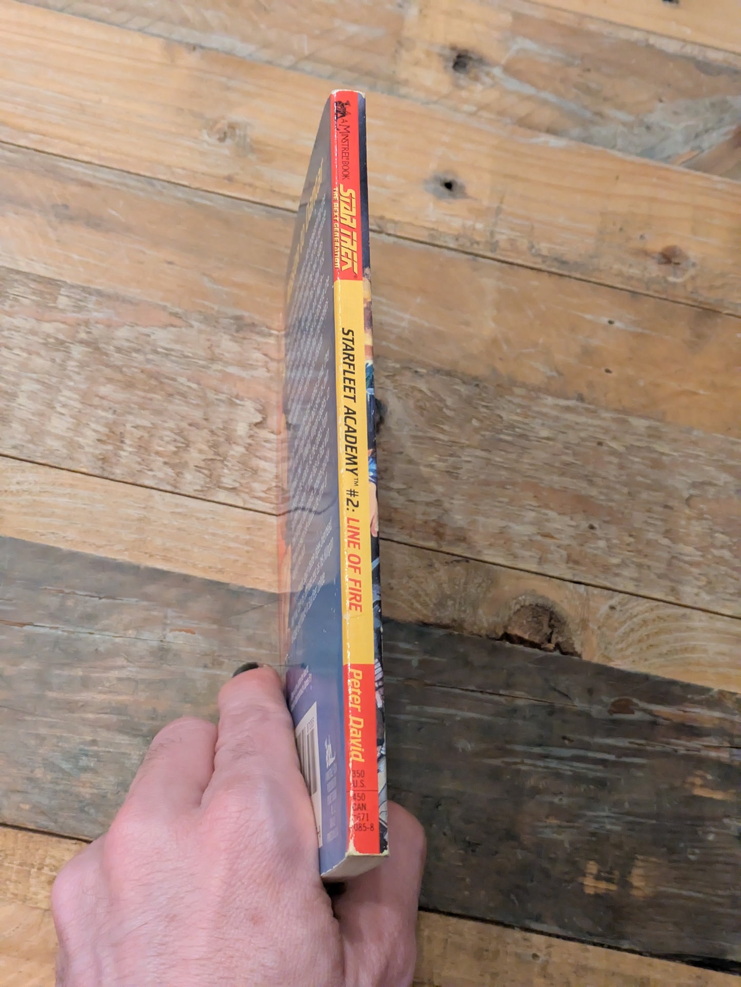 Line of Fire (Star Trek: TNG - Starfleet Academy #2) by Peter David - Vintage Paperback