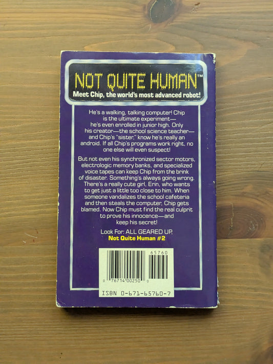 Batteries Not Included (Not Quite Human #1) by Seth McCoy - Vintage Paperback