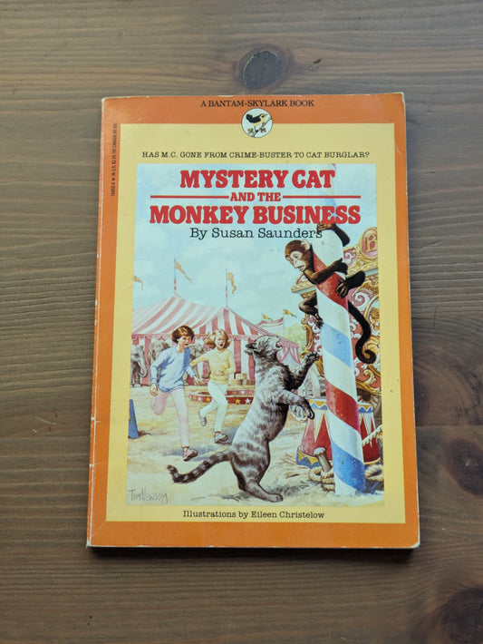 Mystery Cat and the Monkey Business (Rare Vintage Paperback) by Susan Saunders
