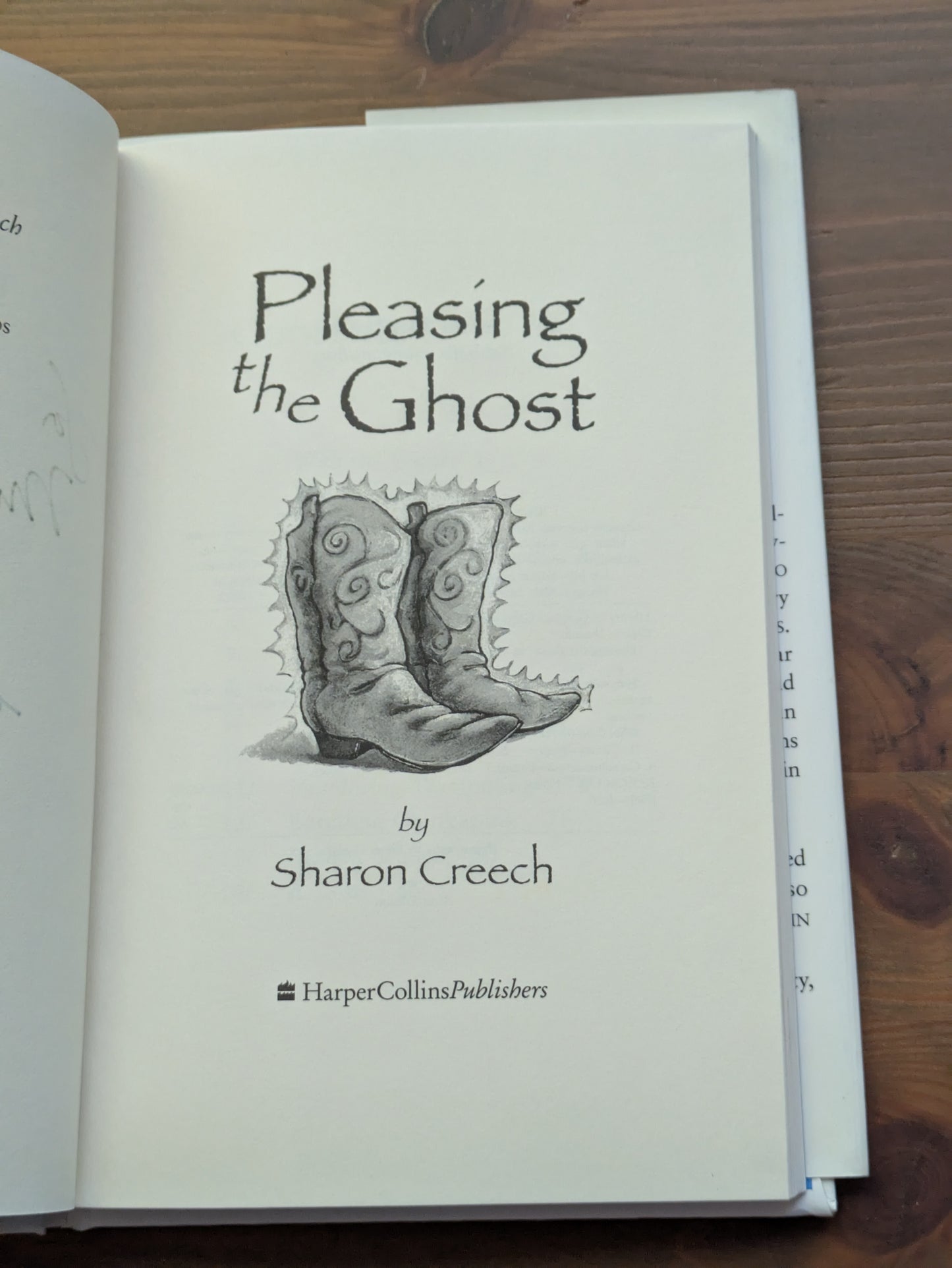 Pleasing the Ghost (Signed Hardcover) by Sharon Creech, Stacey Schuett (Illustrator)