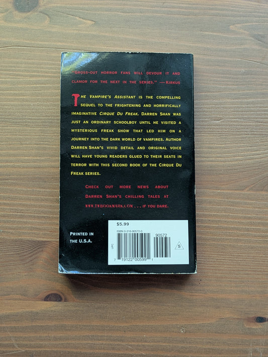Vampire's Assistant, The (Cirque Du Freak #2) by Darren Shan