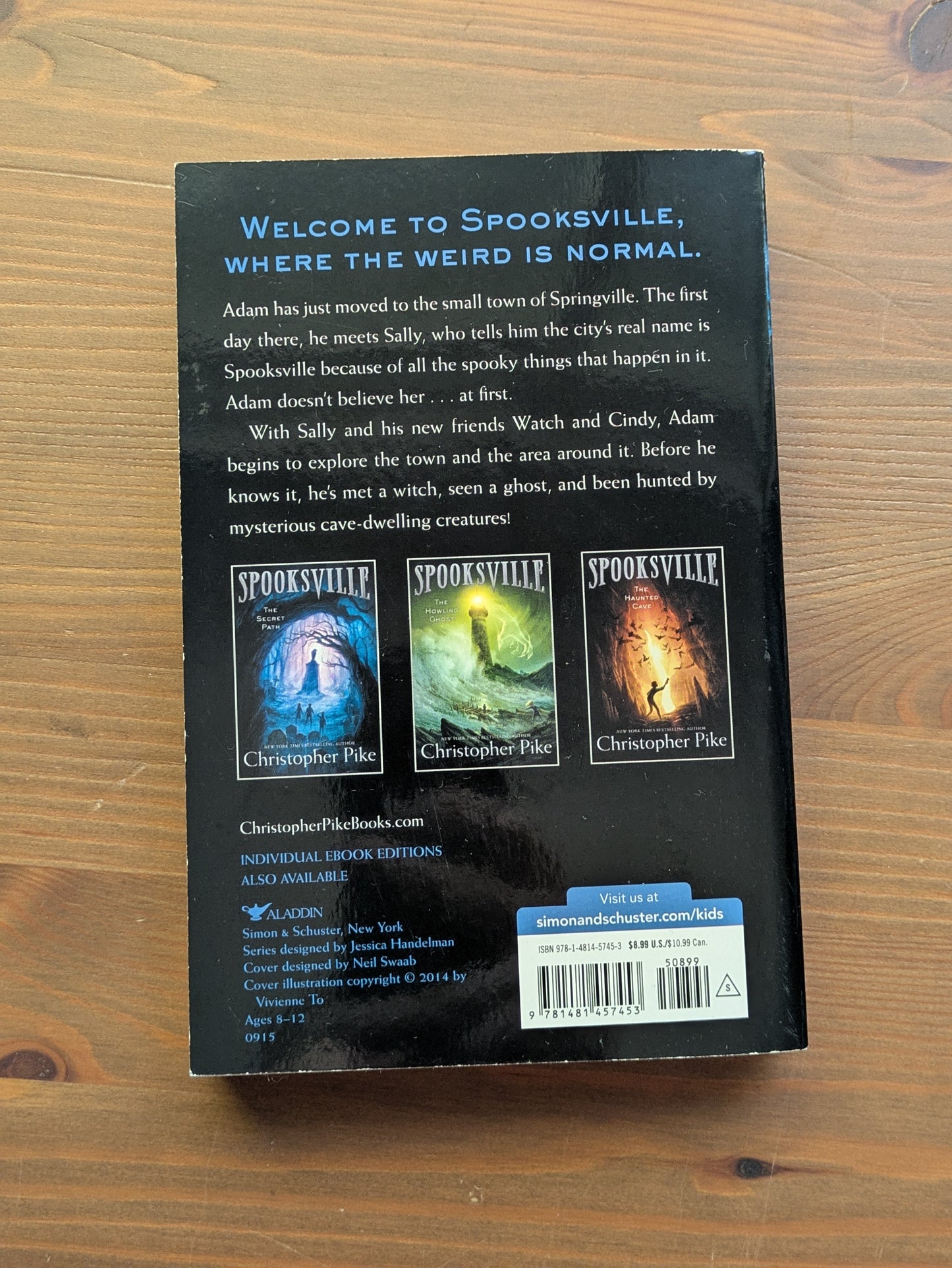 Spooksville 3-Books-in-1! (Secret Path; Howling Ghost; Haunted Cave) by Christopher Pike - Vintage Paperback