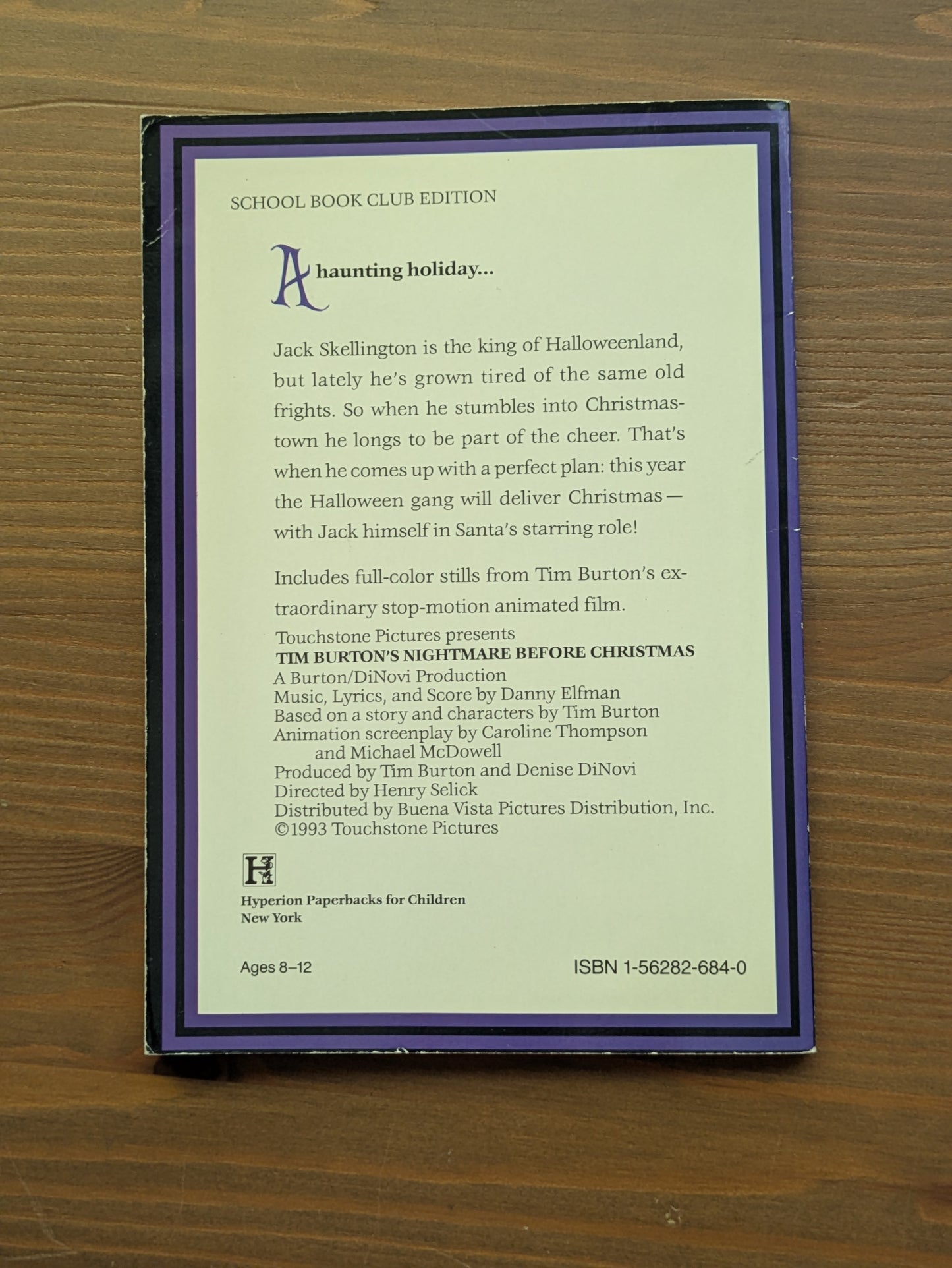 Tim Burton's The Nightmare Before Christmas (Vintage Paperback) by Coleen Degnan-Veness, Daphne Skinner