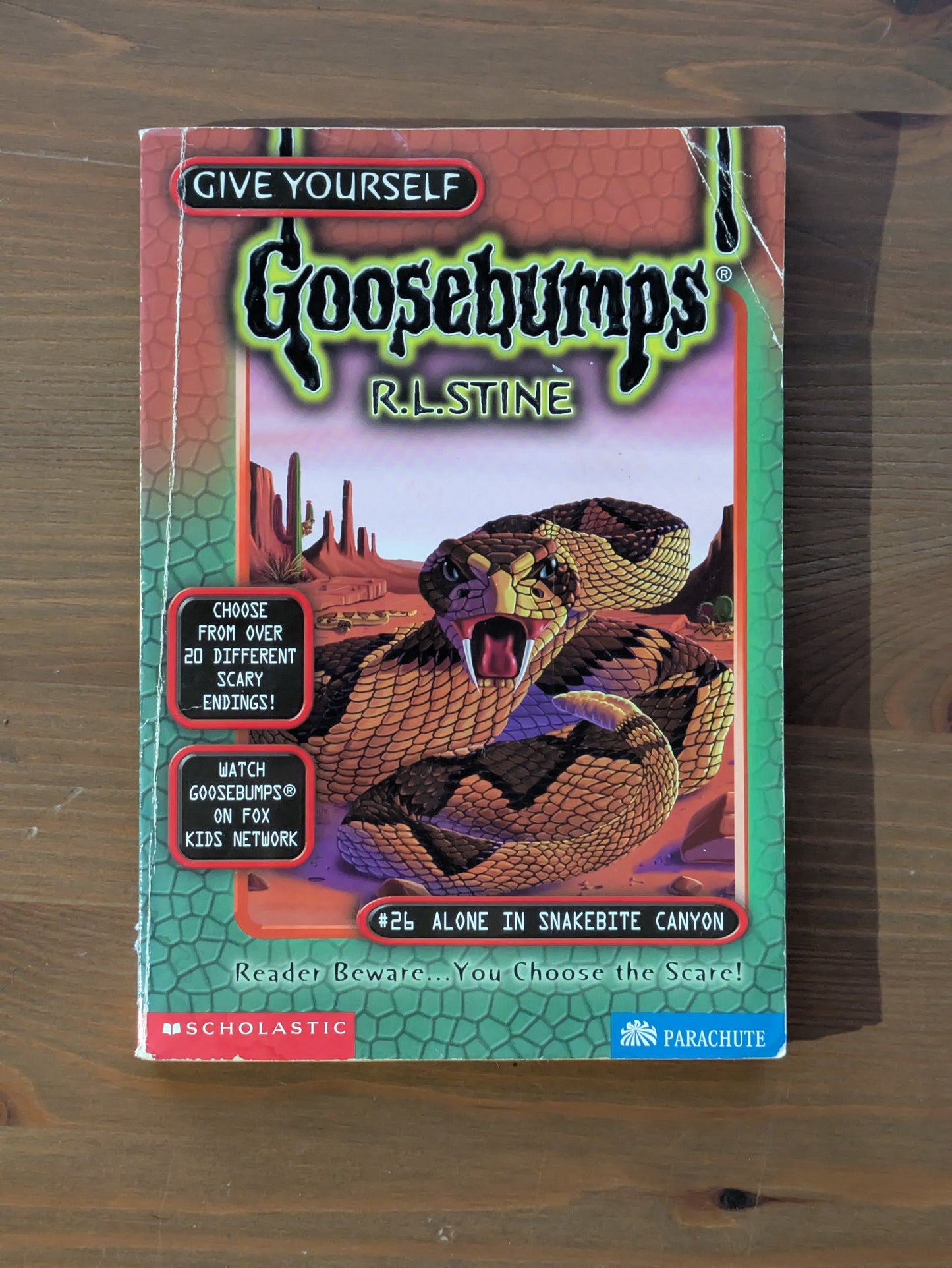 Alone in Snakebite Canyon (Give Yourself Goosebumps #26) by R.L. Stine - Vintage Paperback