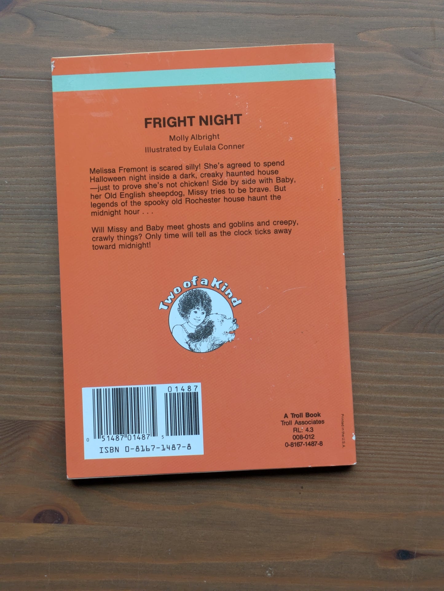 Fright Night (Two of a Kind) by Molly Albright, Eulala Conner (Illustrator) Vintage Paperback