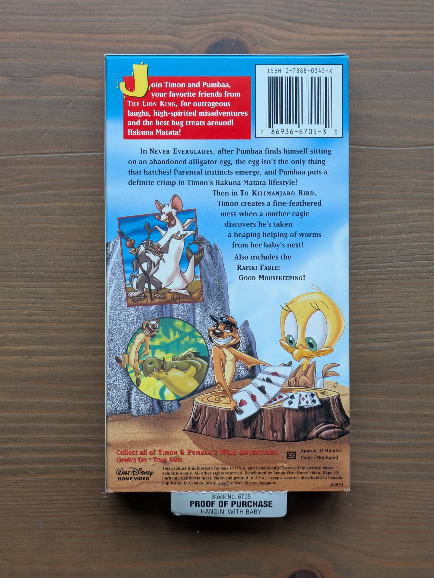 Hangin With Baby (Timon & Pumbaa's Wild Adventures) Vintage Disney VHS